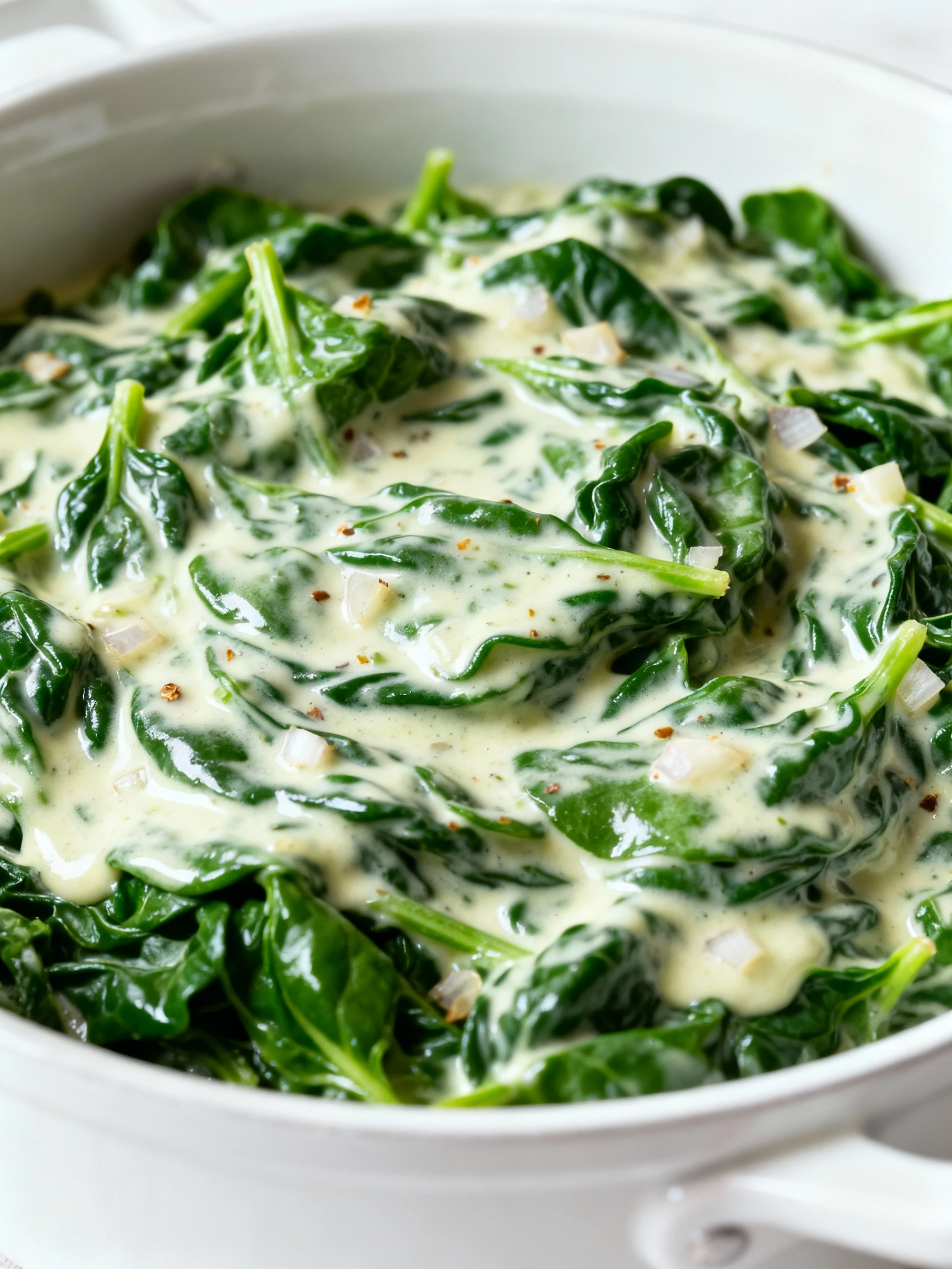 Creamed Spinach finished