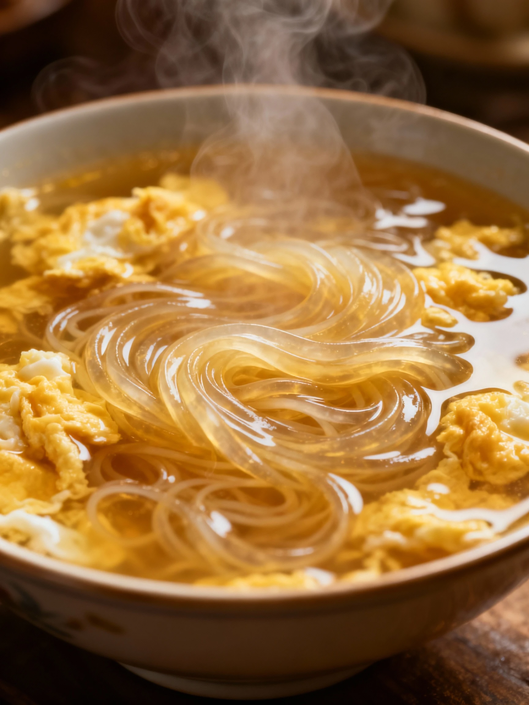 Depression era Egg Drop Soup finished