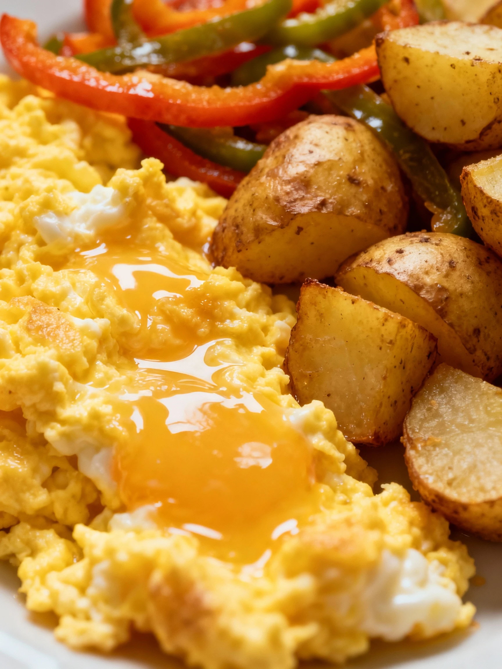 Depression era Eggs with Peppers and Potatoes finished