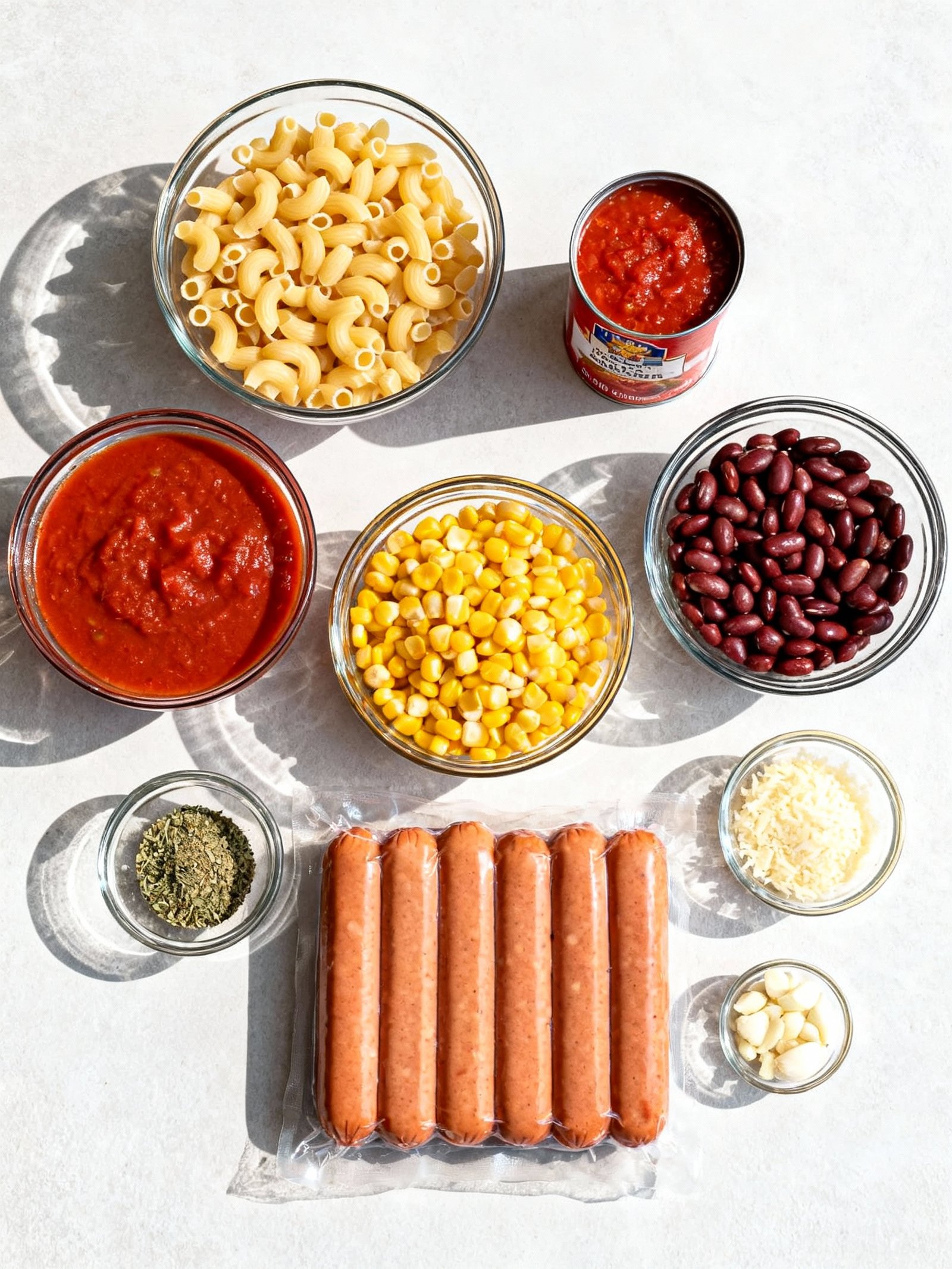 Depression era Hoover Stew ingredients