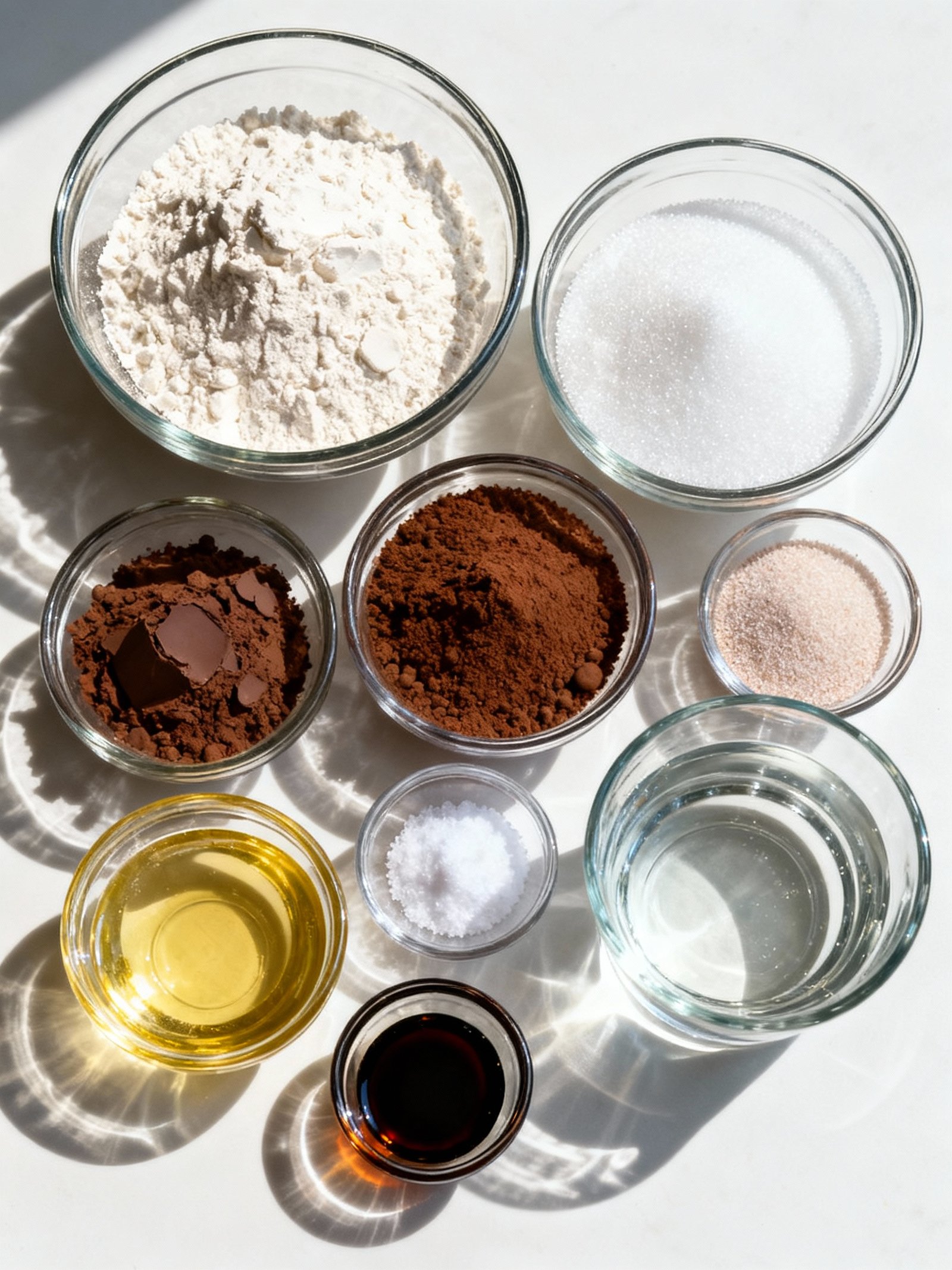 Depression era Wacky Cake ingredients