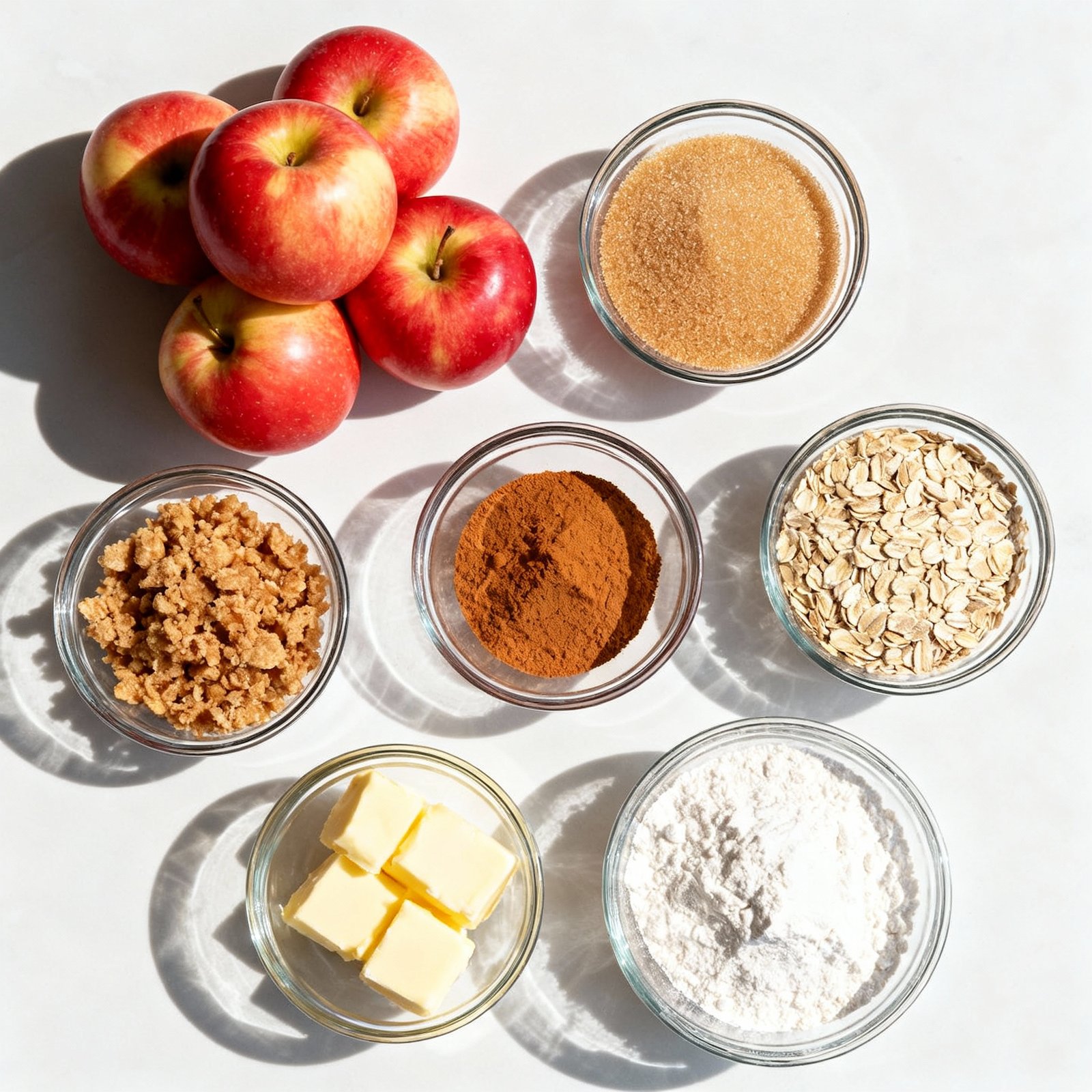 This easy homemade Apple Crumble is our favorite dessert with its sweet, caramelized apple filling and crumbly topping - most definitely a crowd pleaser ingredients