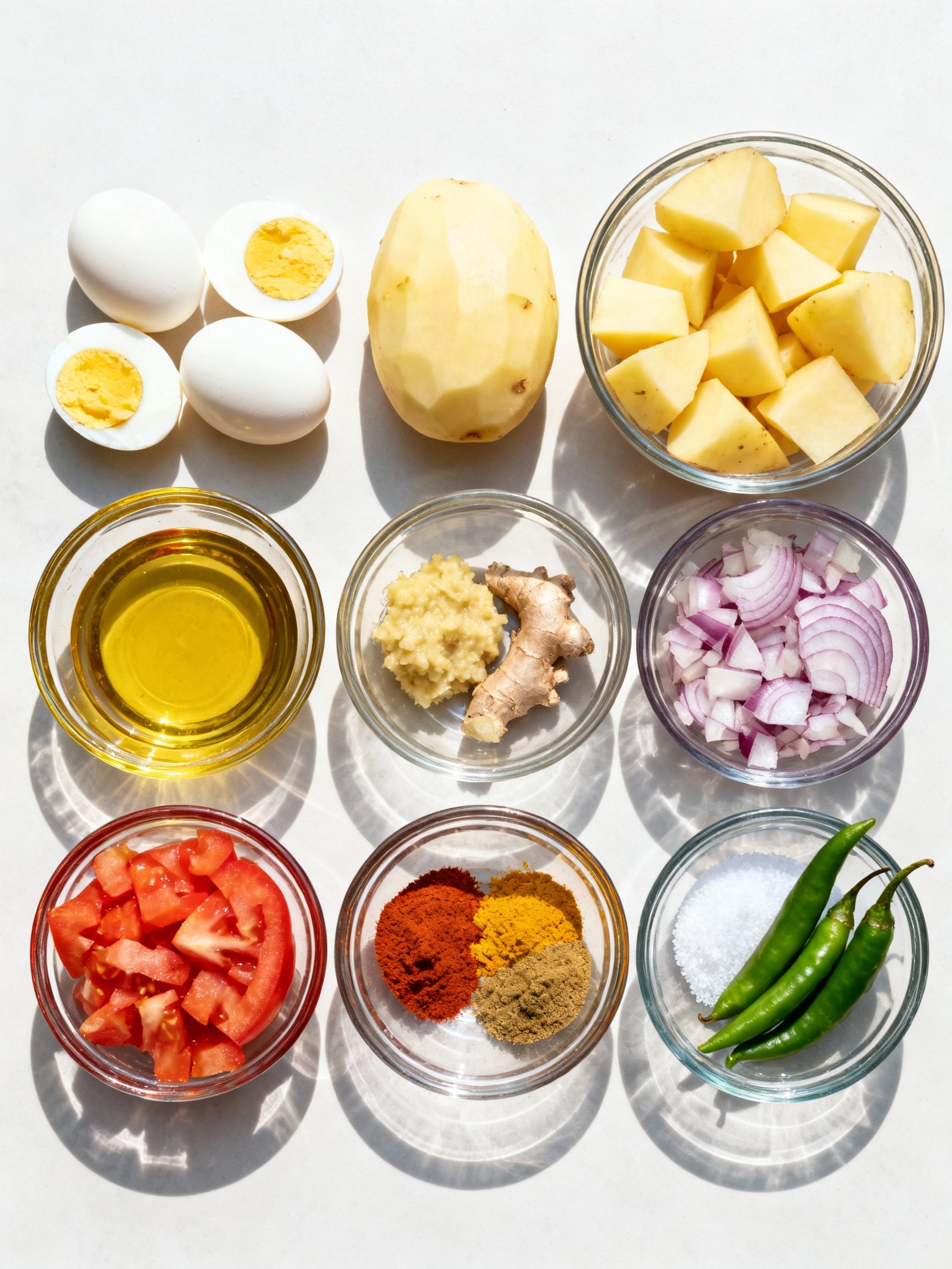 Egg Potato Masala Recipe #shorts #eggcurry #egg #recipe ingredients