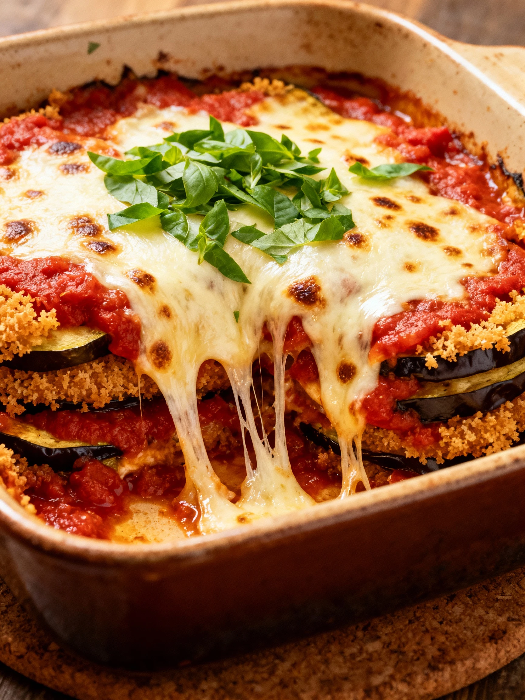 Eggplant Parmesan finished