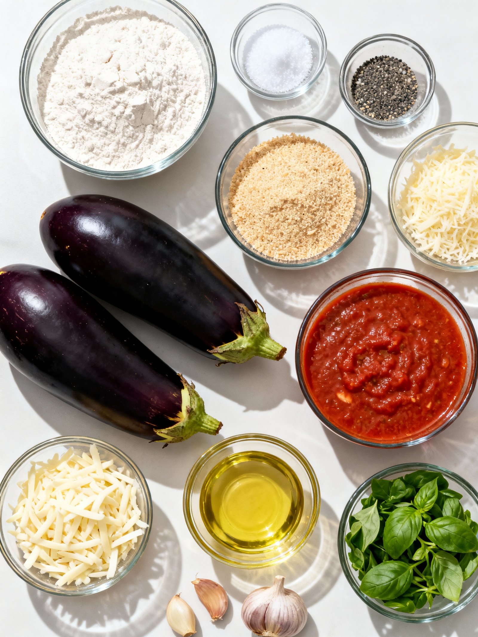 Eggplant Parmesan ingredients