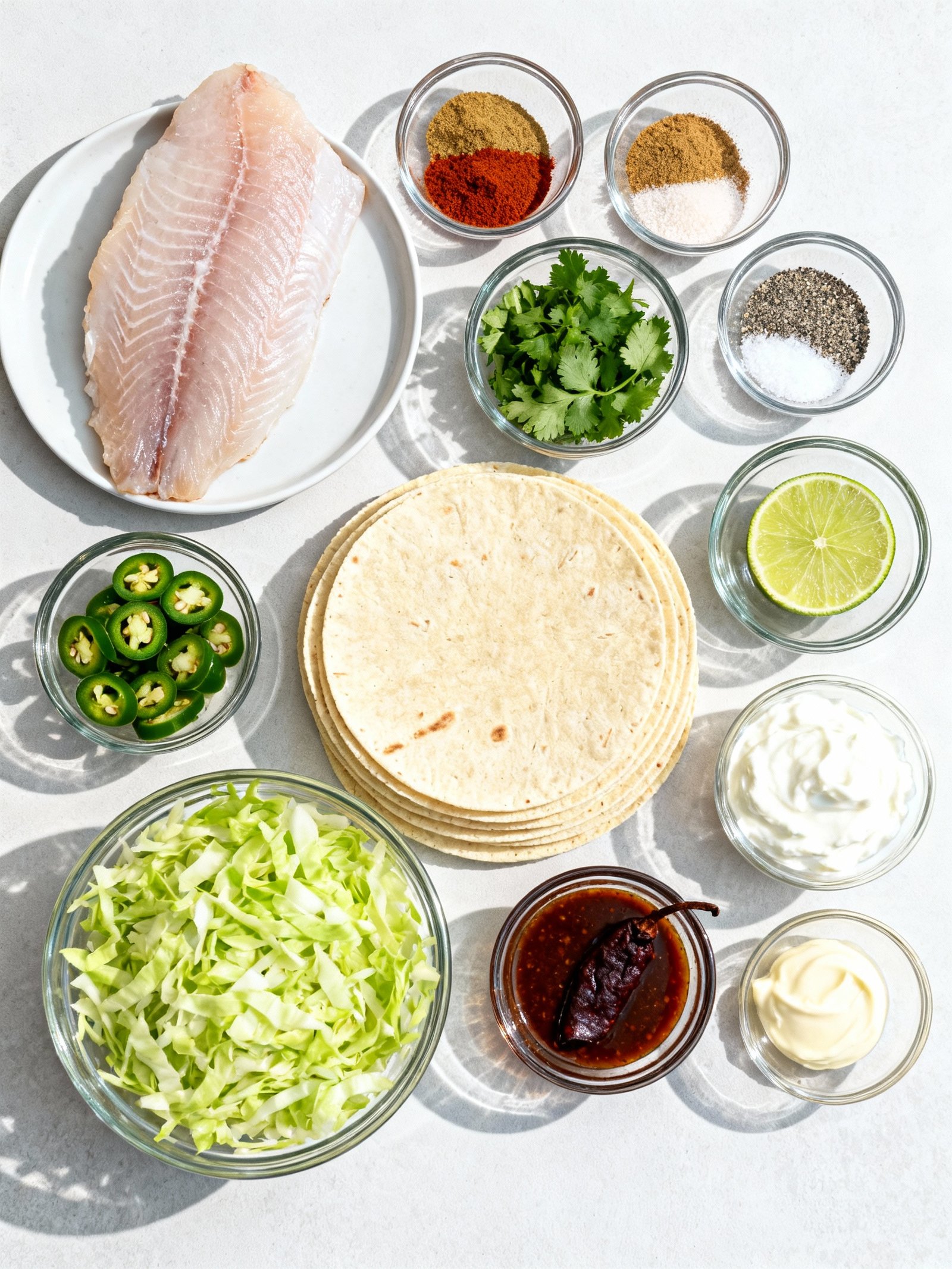 Fish Tacos ingredients