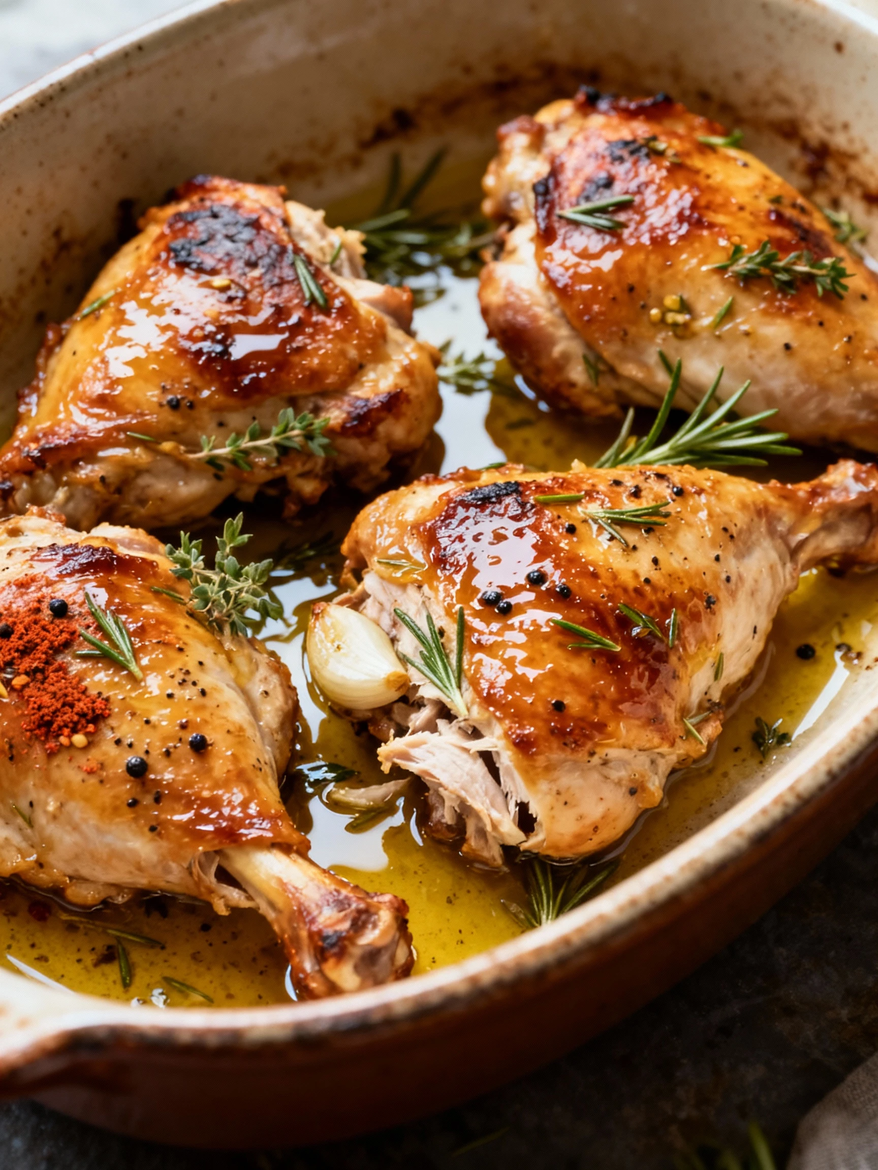 Garlic Herb Chicken Thighs finished