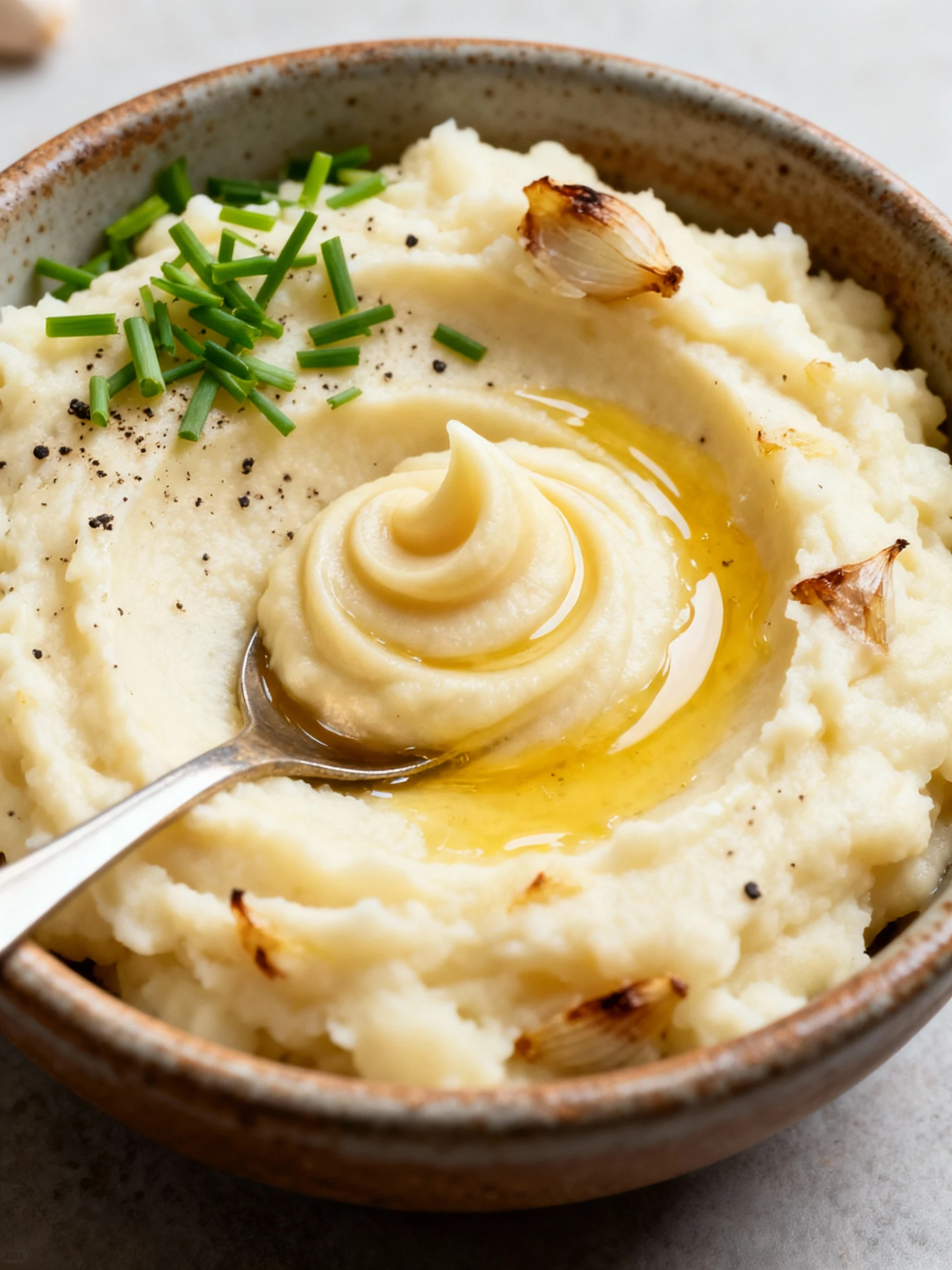 Garlic Mashed Potatoes finished