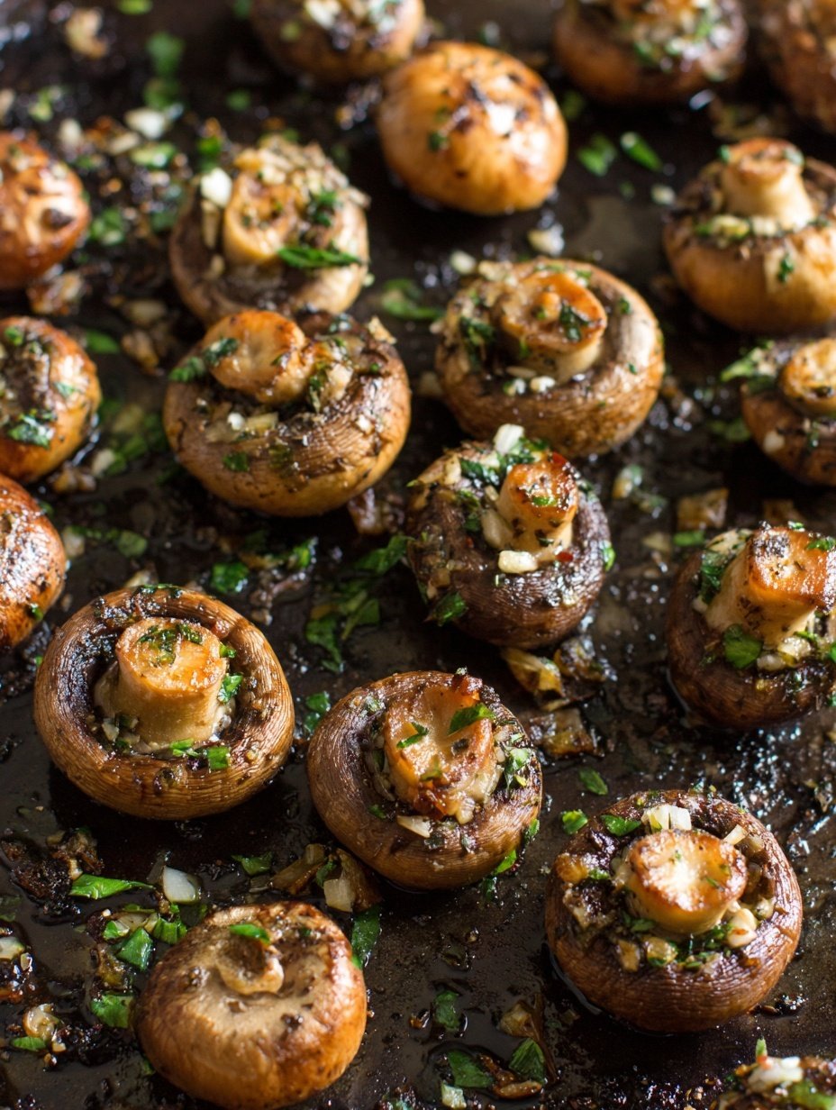Garlic Roasted Mushrooms finished