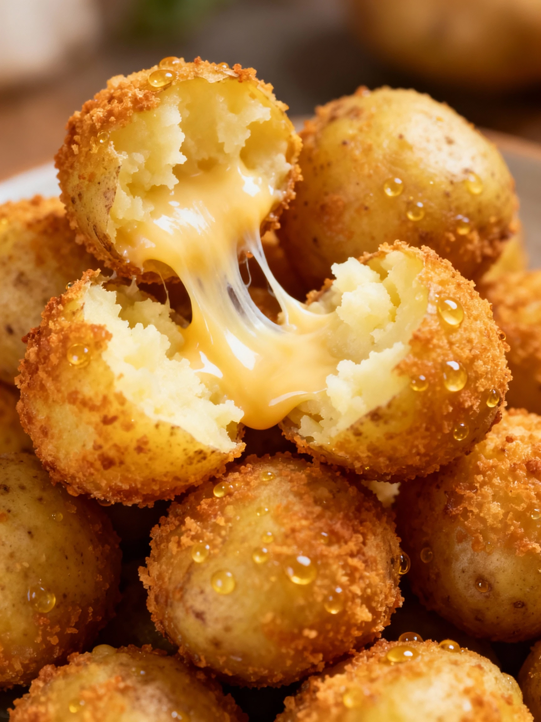 Golden Crunch Potato Balls 🤤 ASMR Cooking #asmr #shorts #potatosnacks #streetfood #recipe finished