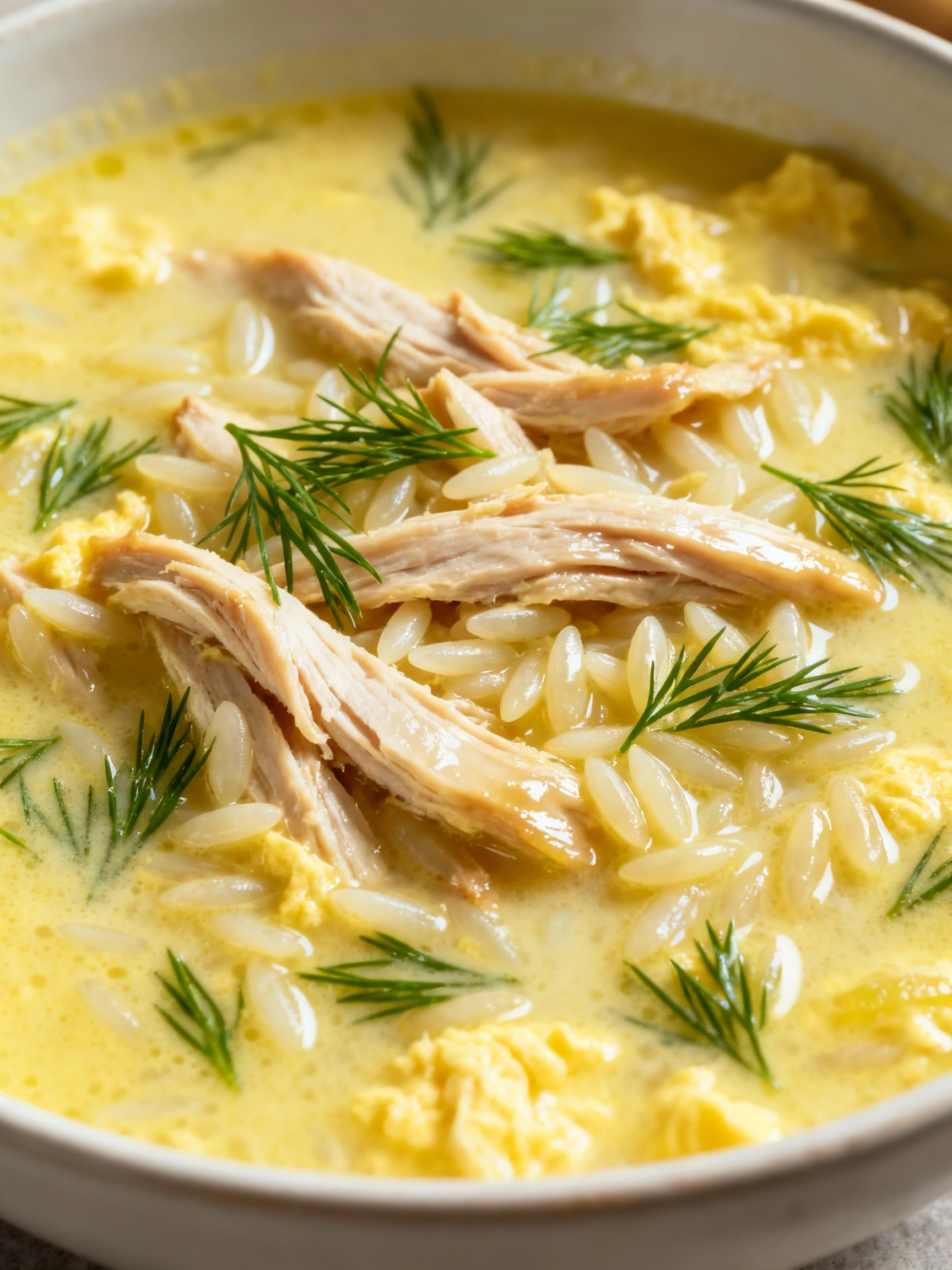 Greek Lemon Chicken Soup finished