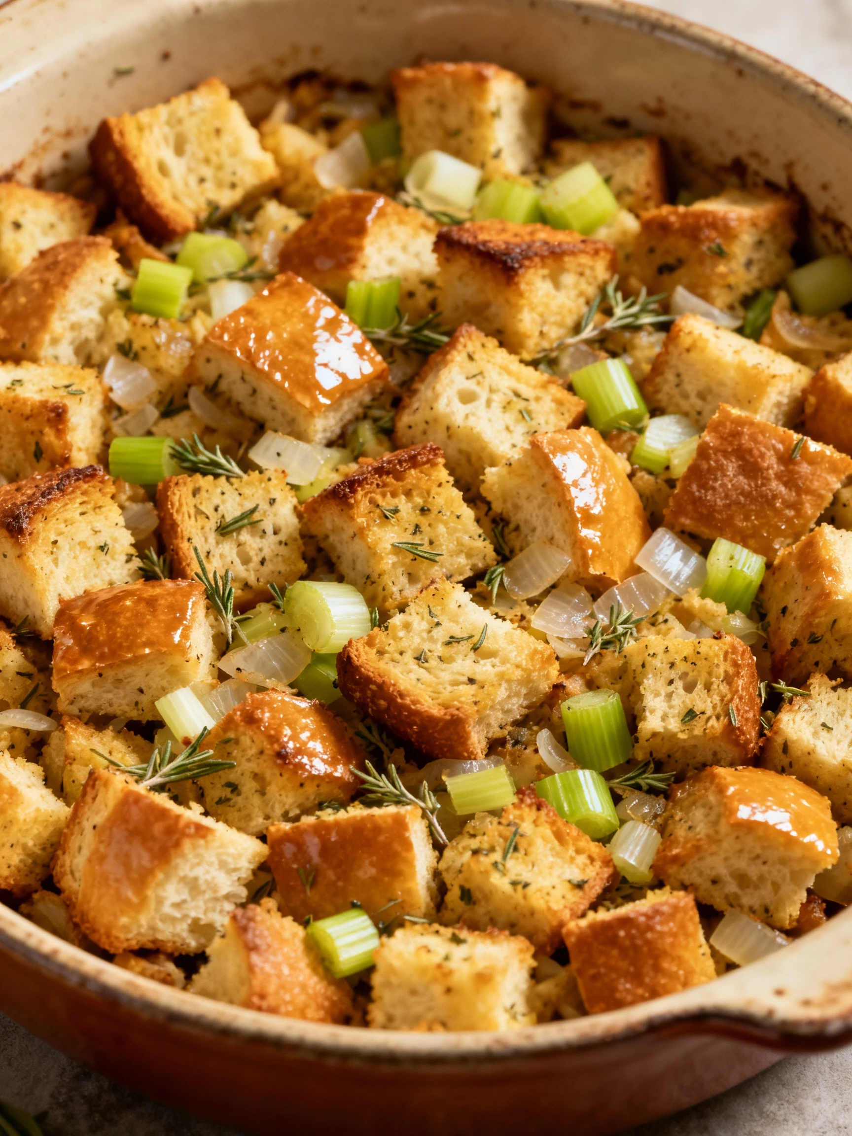 Herb Bread Stuffing finished