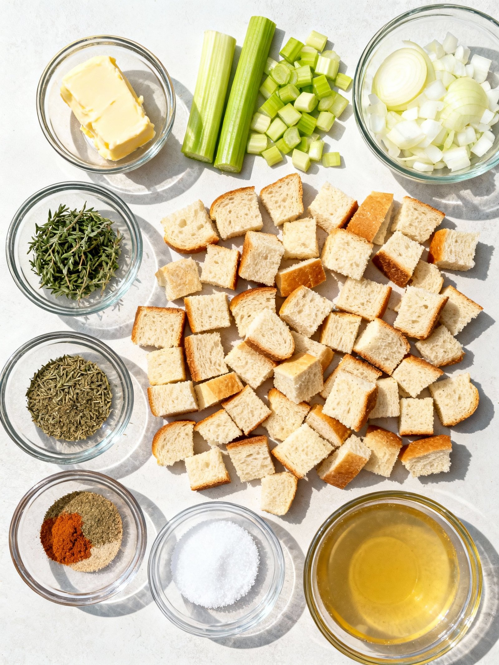 Herb Bread Stuffing ingredients