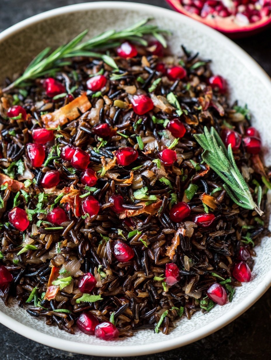 Herbed Wild Rice with Pomegranate finished