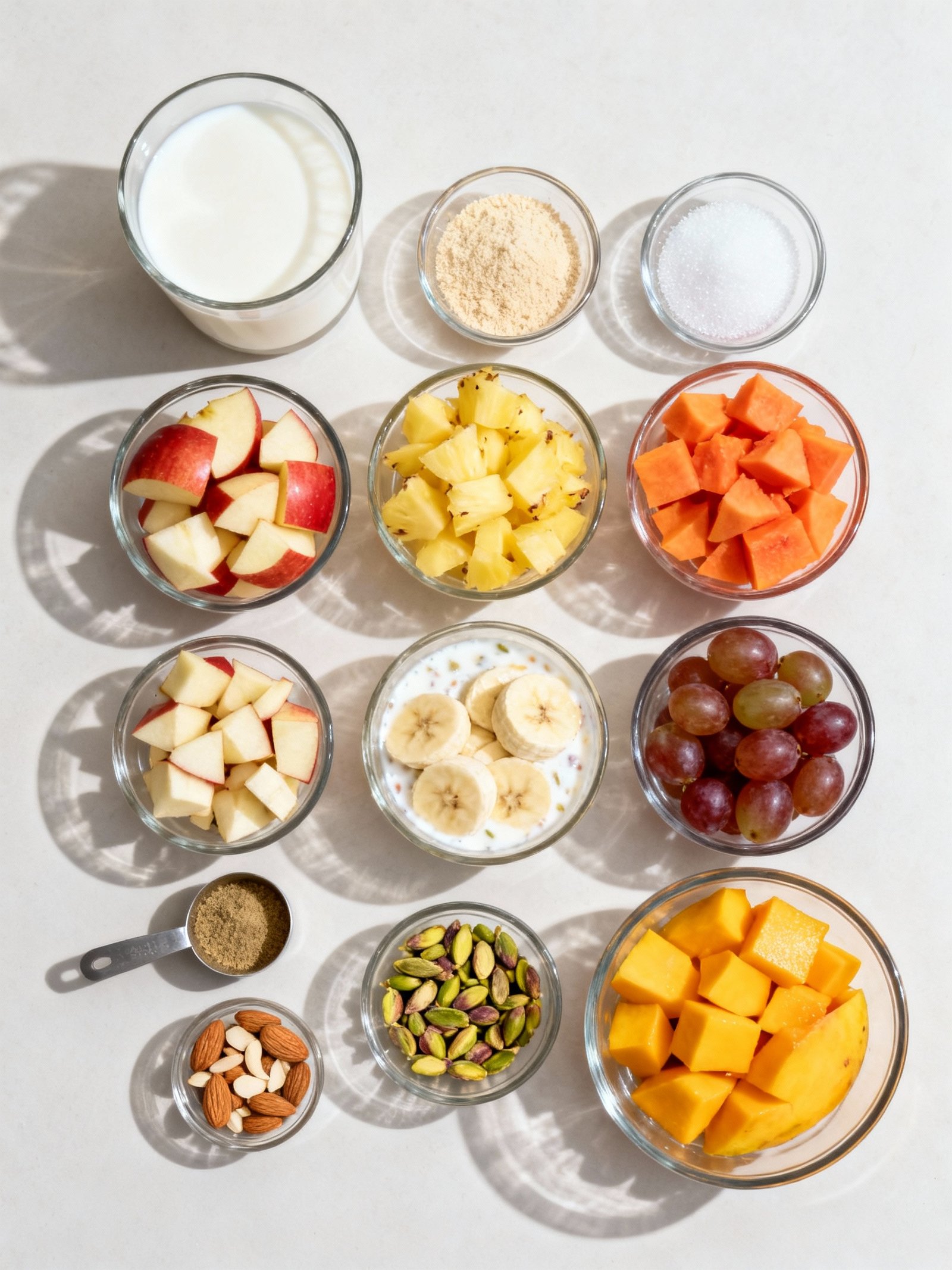 Instant Fruit Rabdi in Minutes! Custard Fruit Salad Recipe ingredients