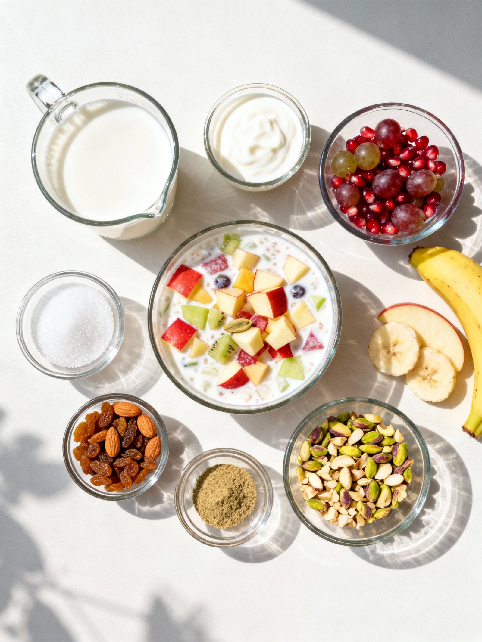 Instant Fruit Rabdi in Minutes! Custard Fruit Salad Recipe ingredients