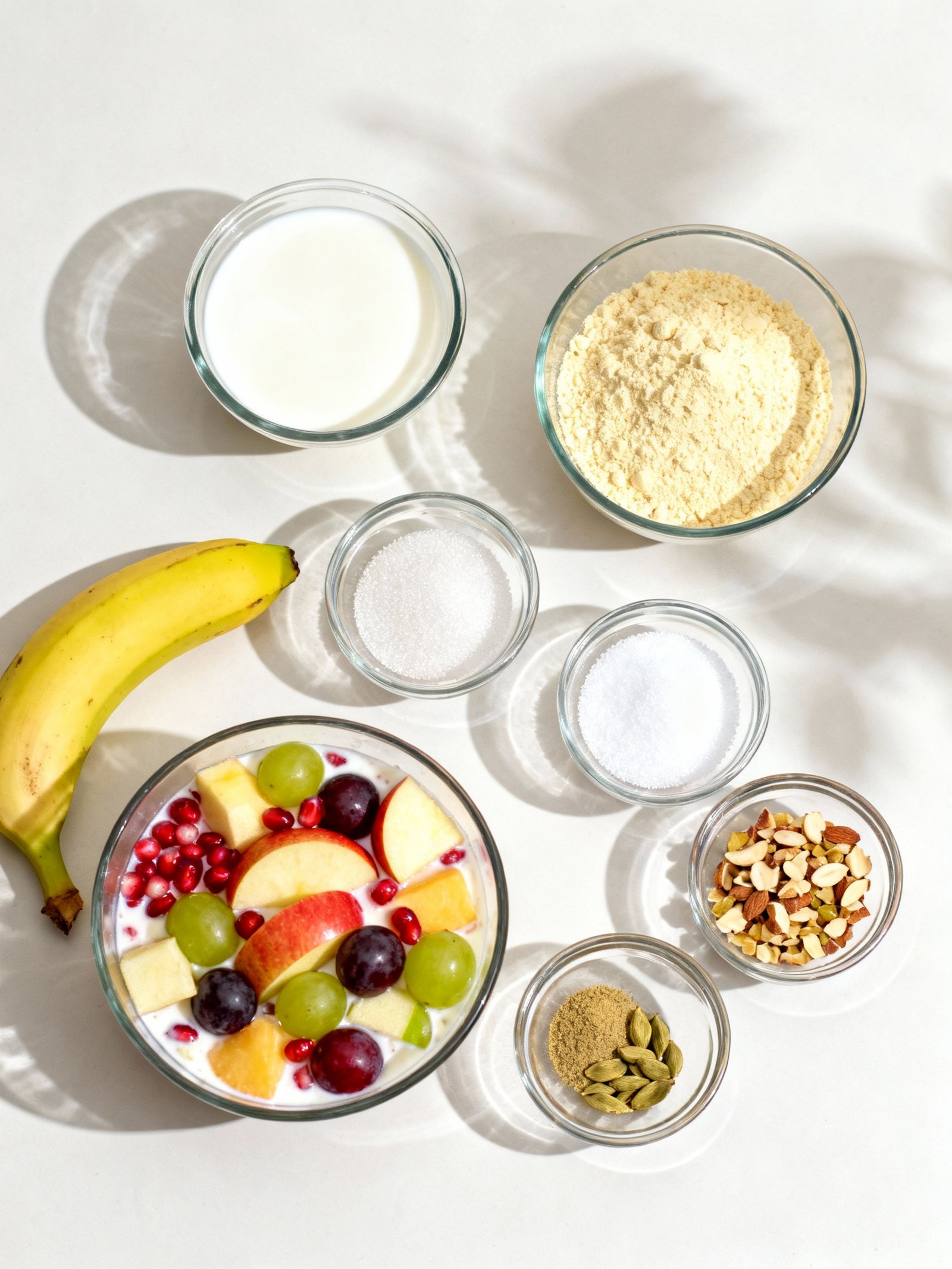 Instant Fruit Rabdi in Minutes! Custard Fruit Salad Recipe ingredients