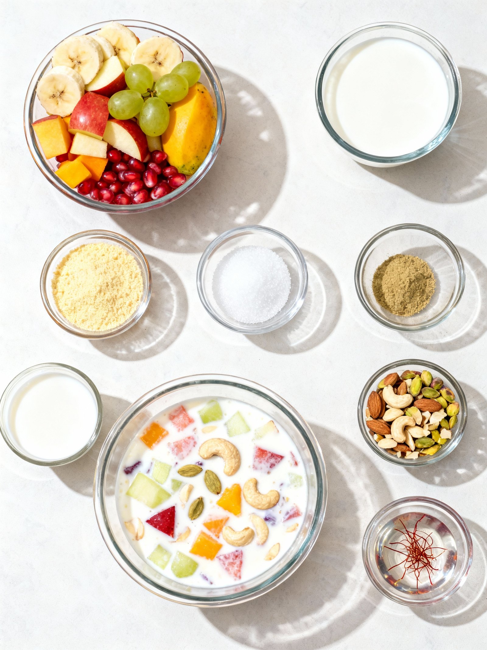 Instant Fruit Rabdi in Minutes! Custard Fruit Salad Recipe ingredients