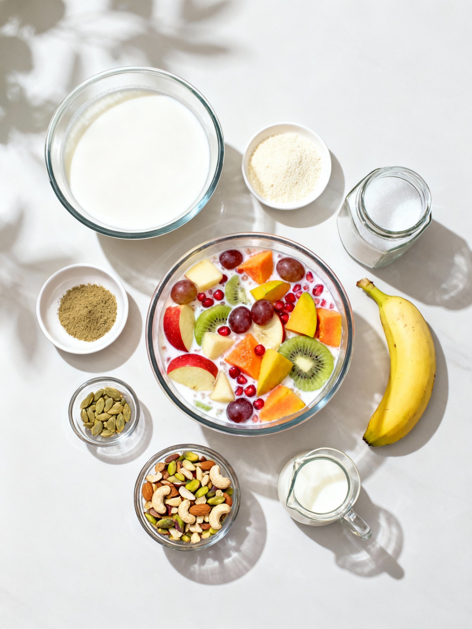 Instant Fruit Rabdi in Minutes! Custard Fruit Salad Recipe ingredients