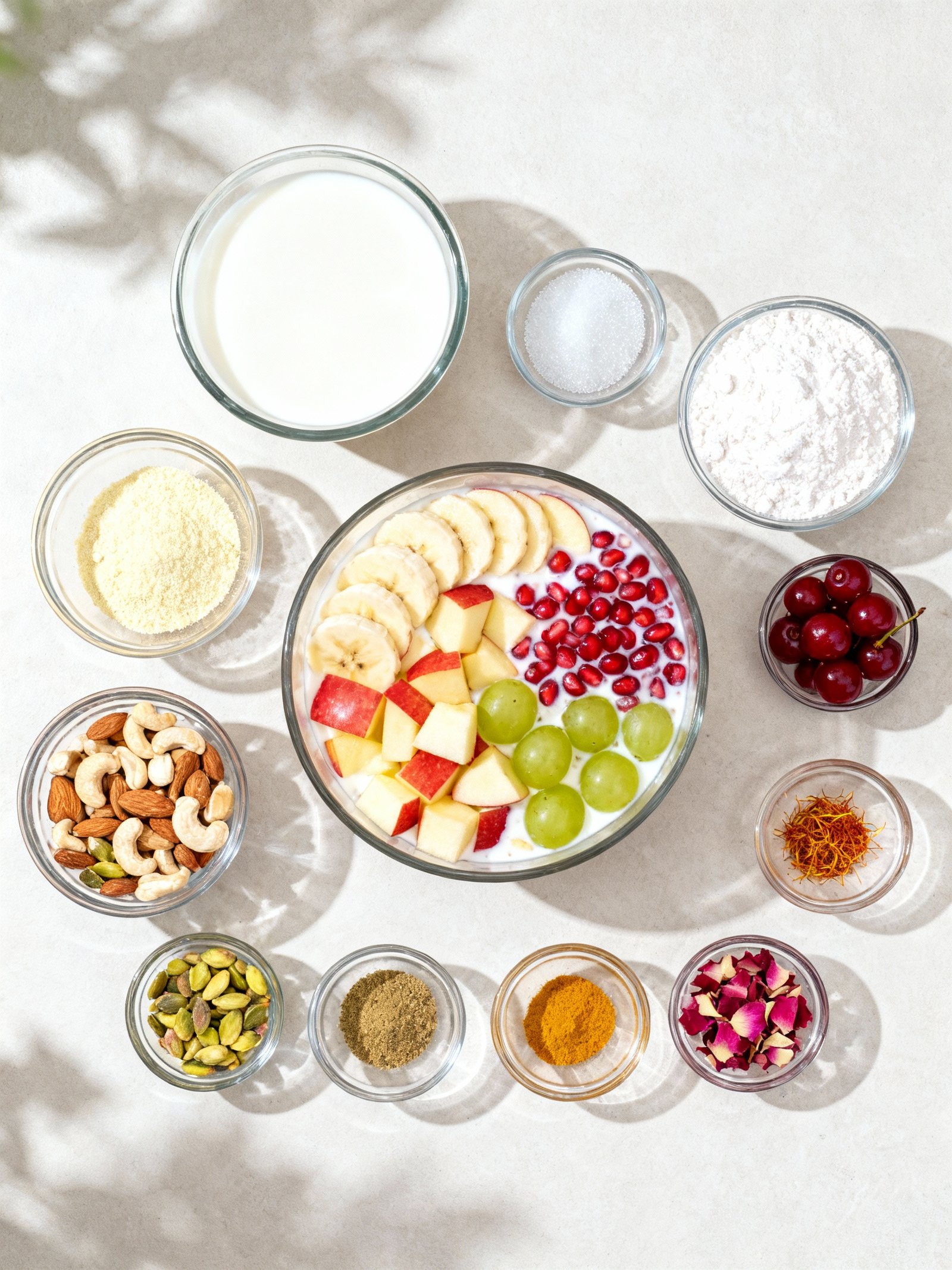 Instant Fruit Rabdi in Minutes! Custard Fruit Salad Recipe ingredients