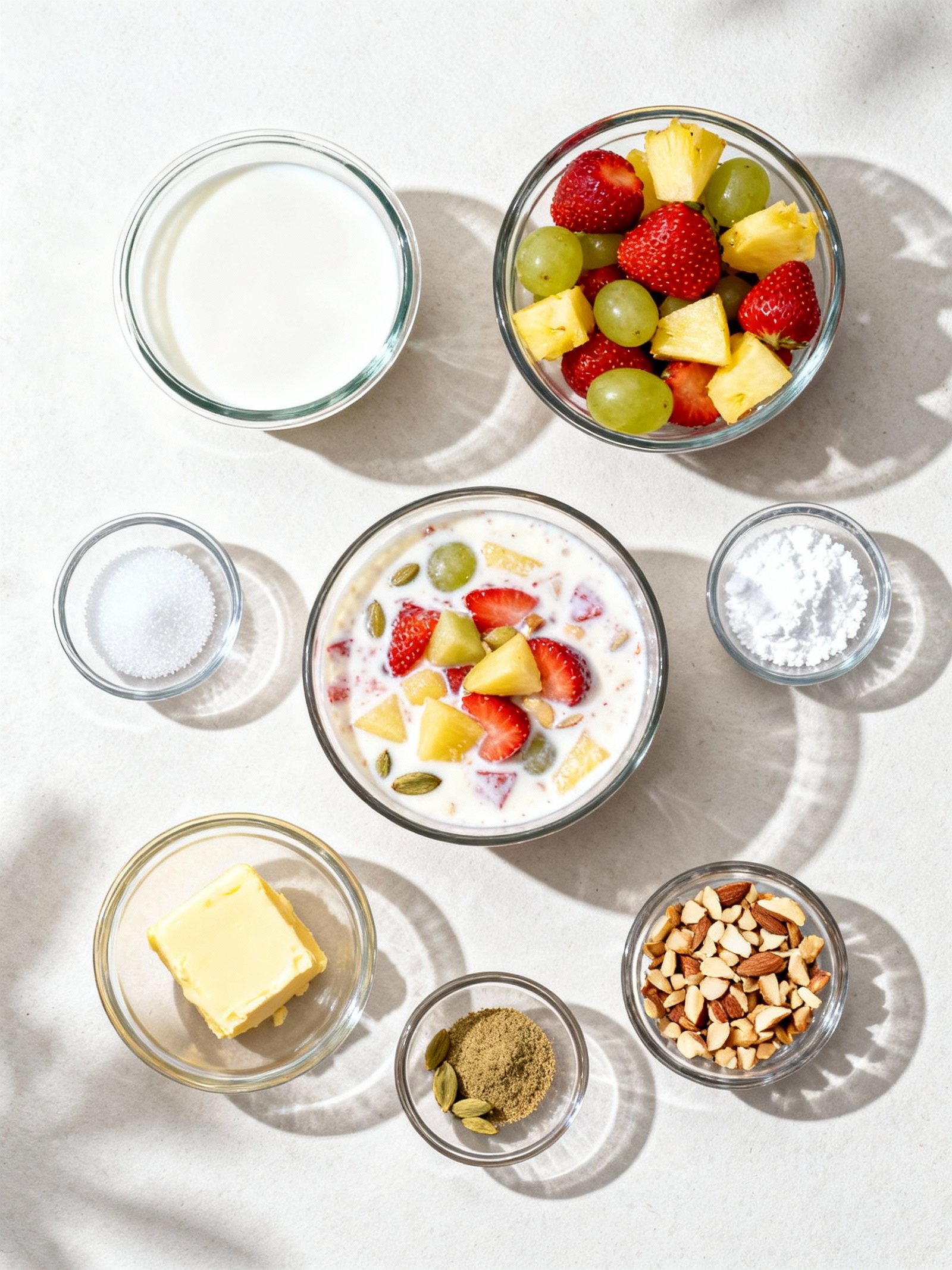 Instant Fruit Rabdi in Minutes! Custard Fruit Salad Recipe ingredients