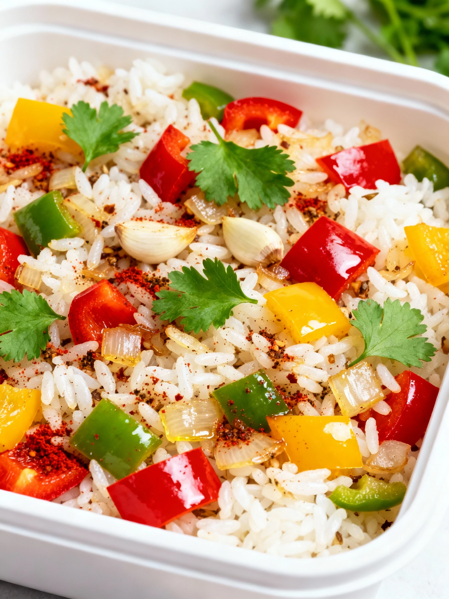 Instant Lunch Box Recipe Pepper Rice finished