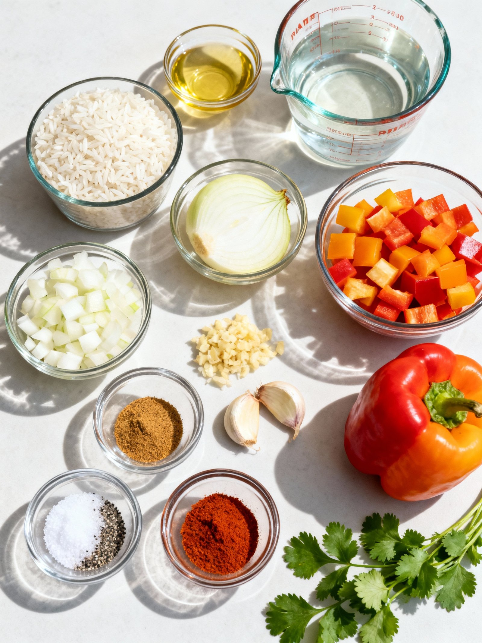 Instant Lunch Box Recipe Pepper Rice ingredients