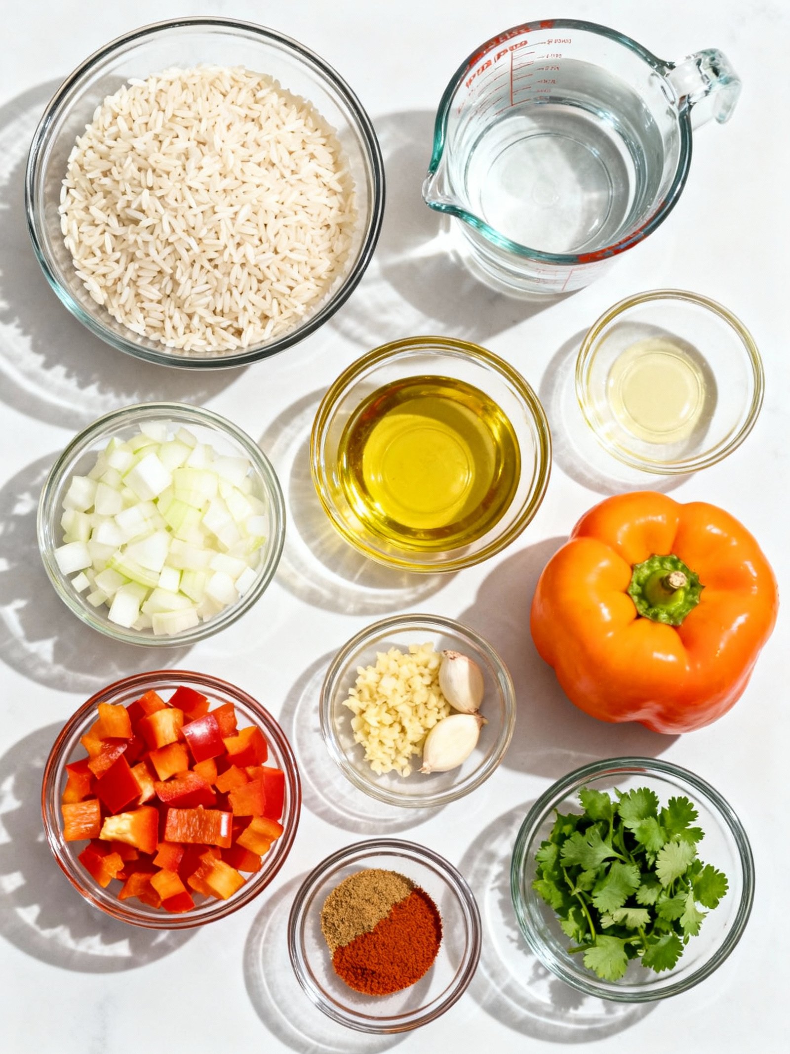 Instant Lunch Box Recipe Pepper Rice ingredients