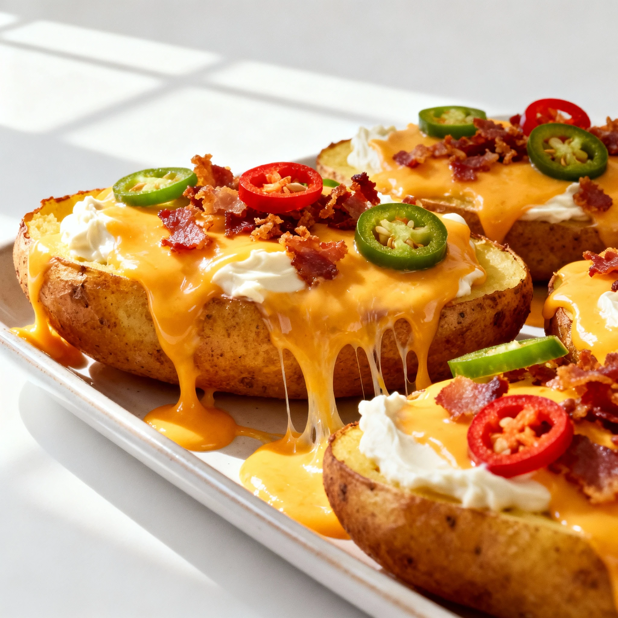 Game day just got an upgrade Loaded with cream cheese cheddar crispy bacon and a spicy jalapeño kick - these bites are the MVP of any snack table finished