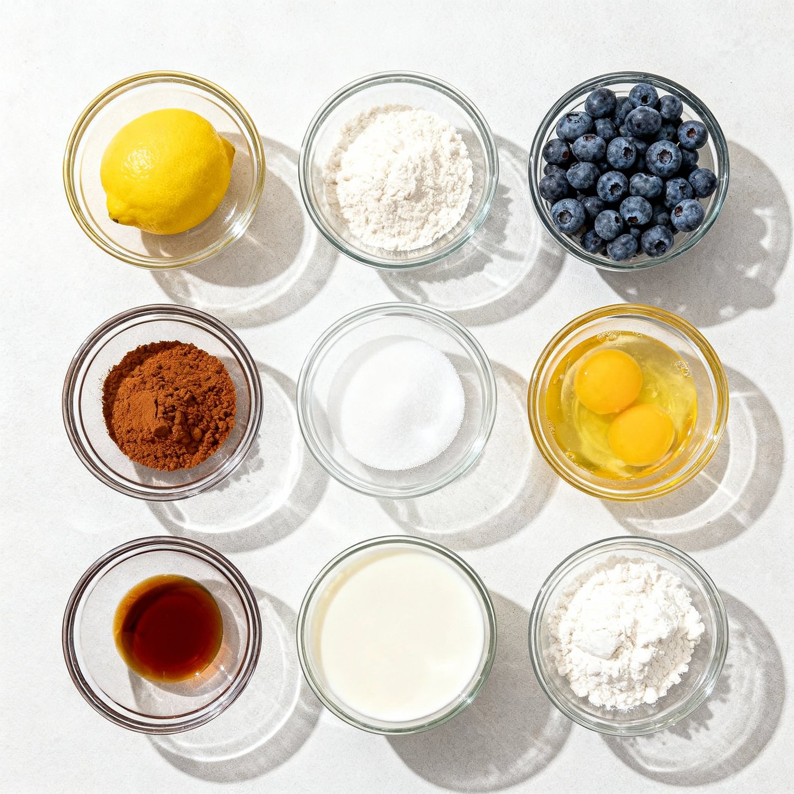Lemon Blueberry Bread ingredients