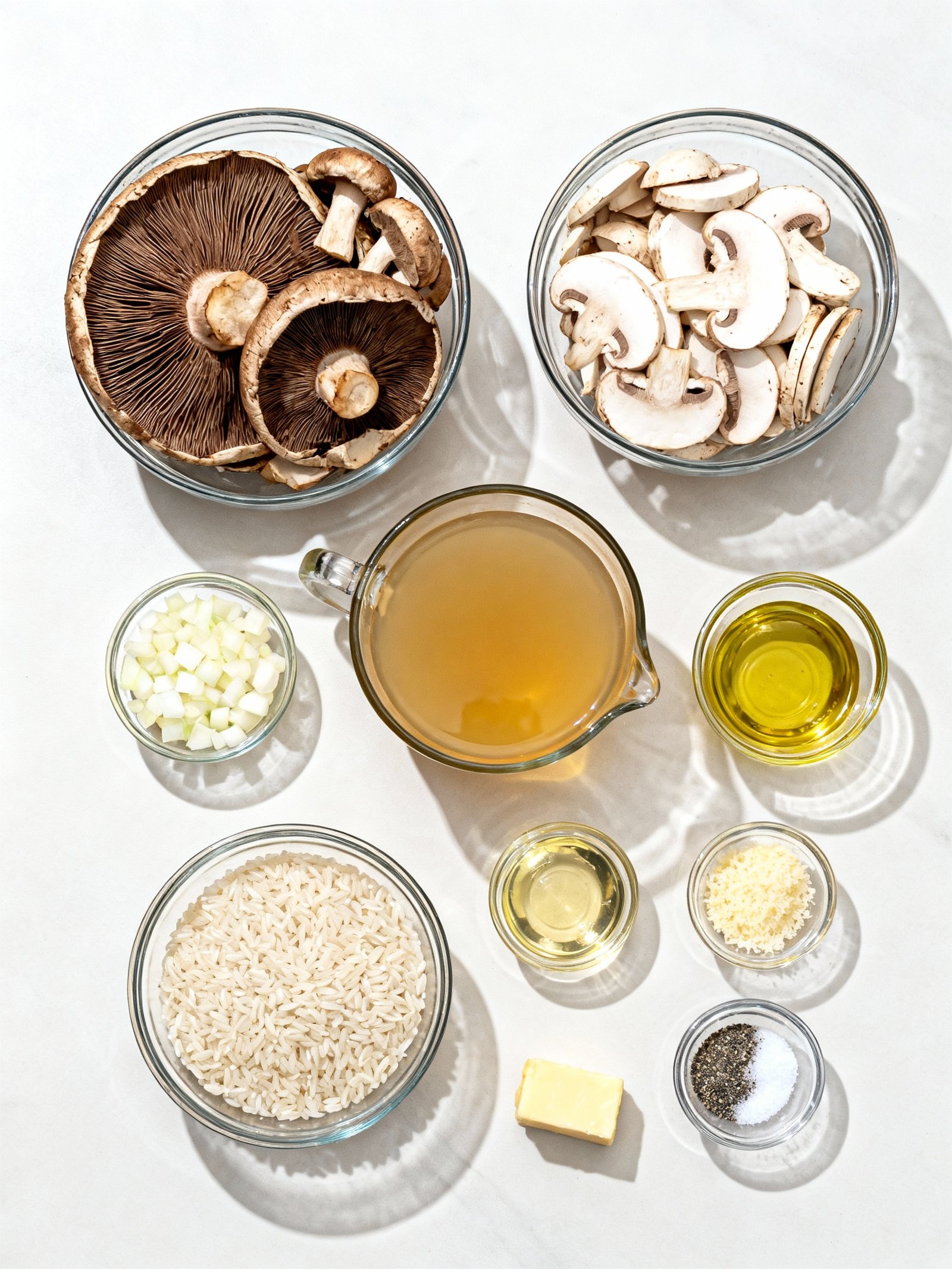 Mushroom Risotto ingredients