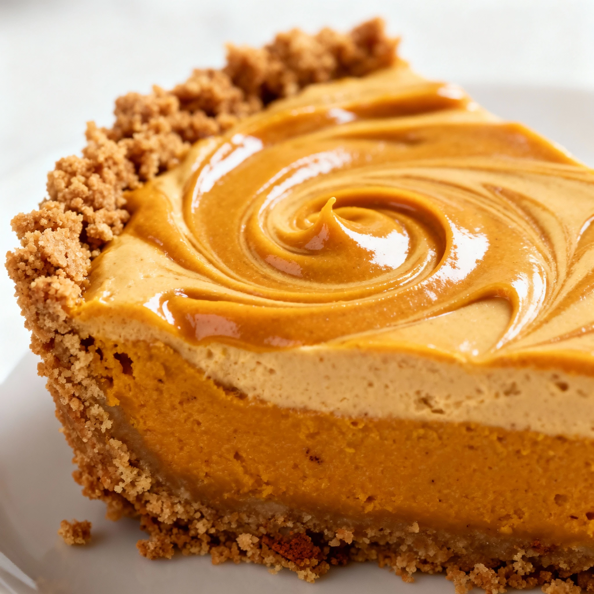 No Bake Pumpkin Cheesecake finished