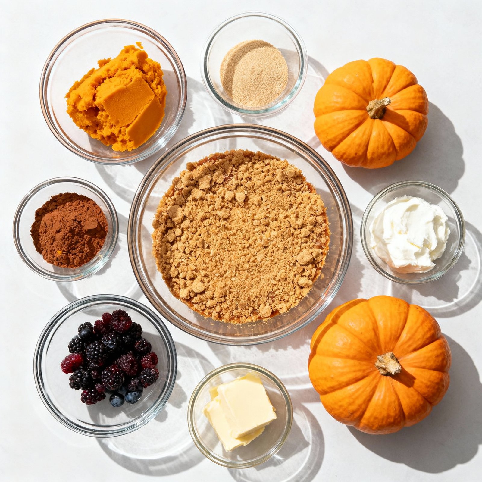 No Bake Pumpkin Cheesecake ingredients