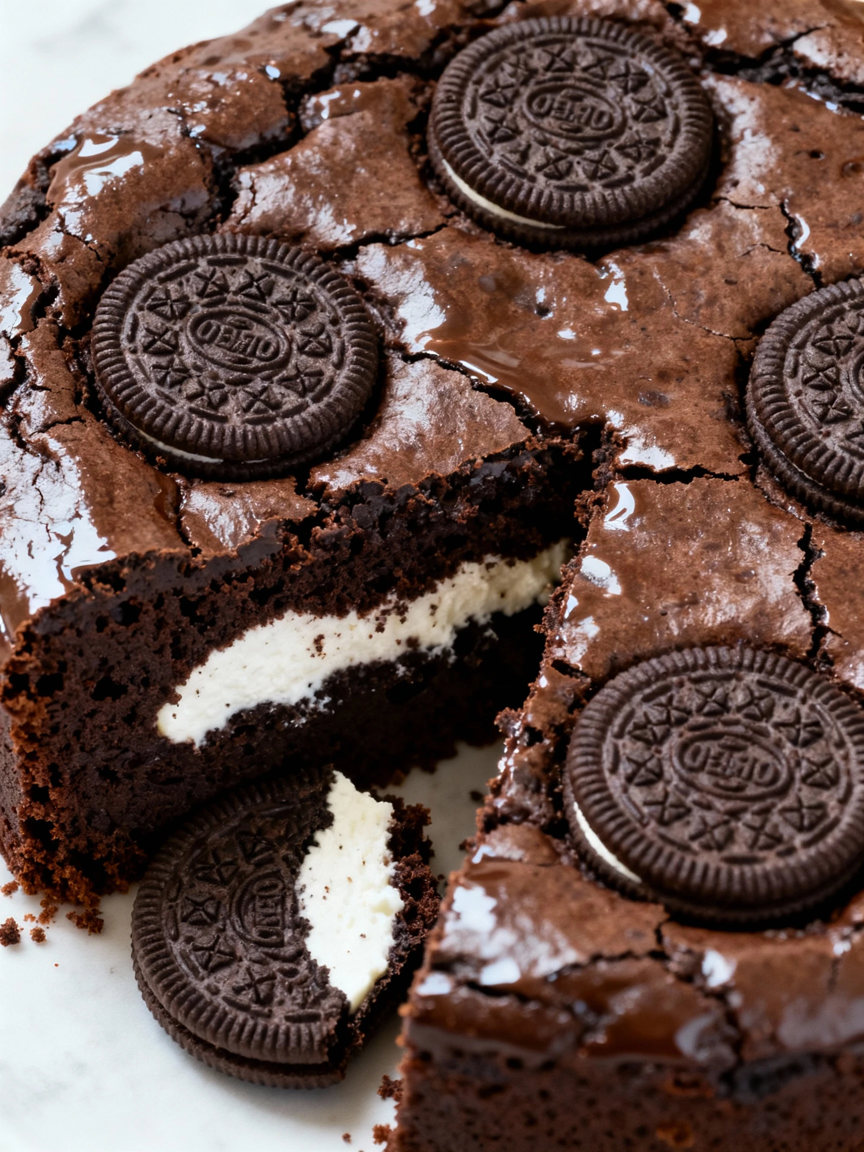 Oreo Brownie cake recipe #shorts #recipe #chocolate #oreo #cake finished