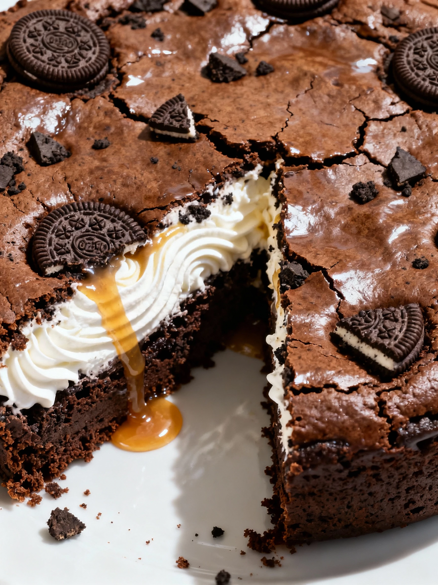 Oreo Brownie cake recipe #shorts #recipe #chocolate #oreo #cake finished