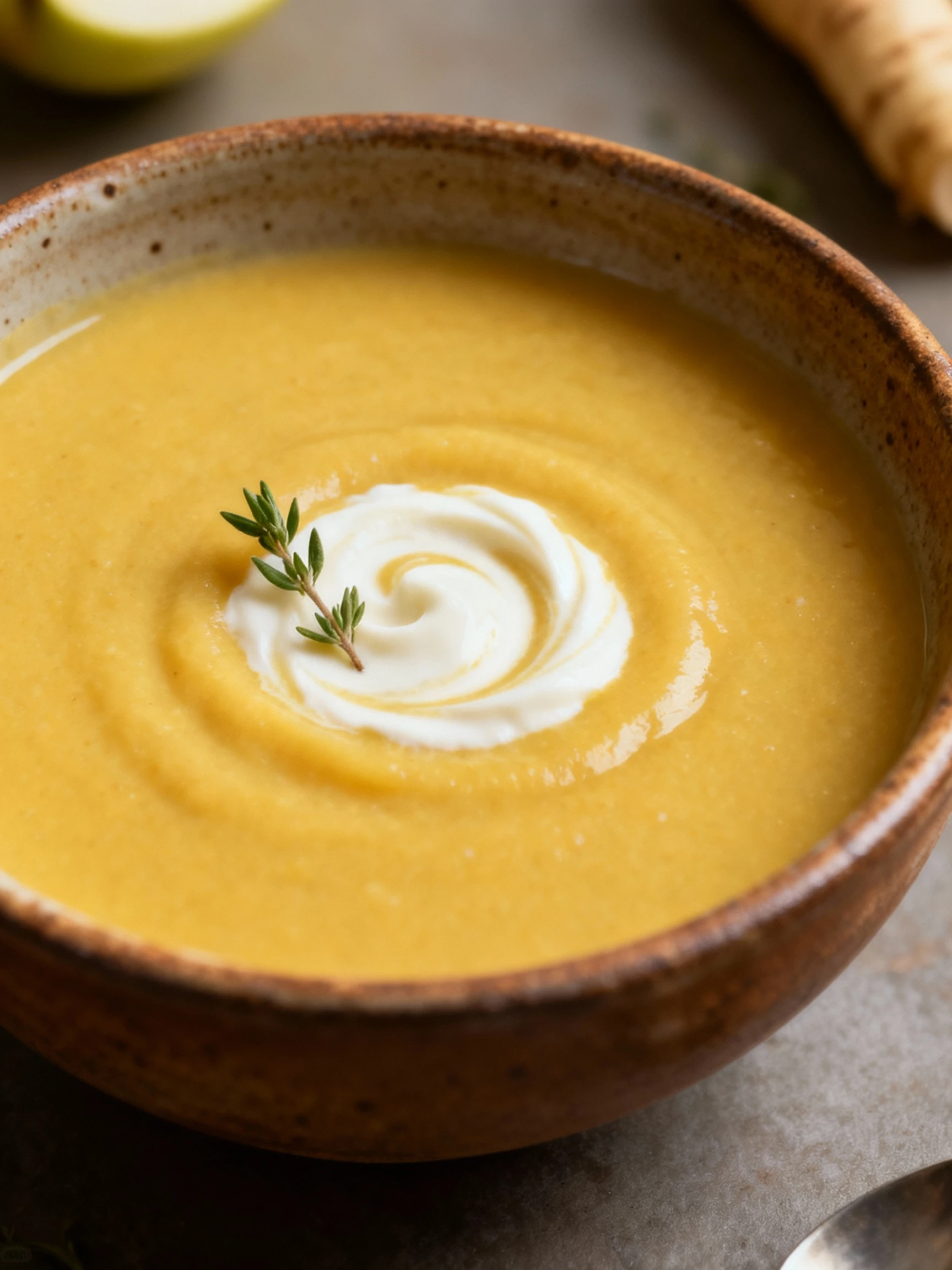 Parsnip Apple Soup finished