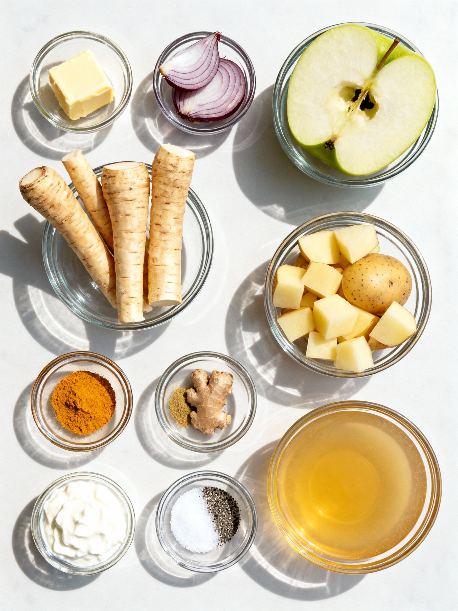 Parsnip Apple Soup ingredients