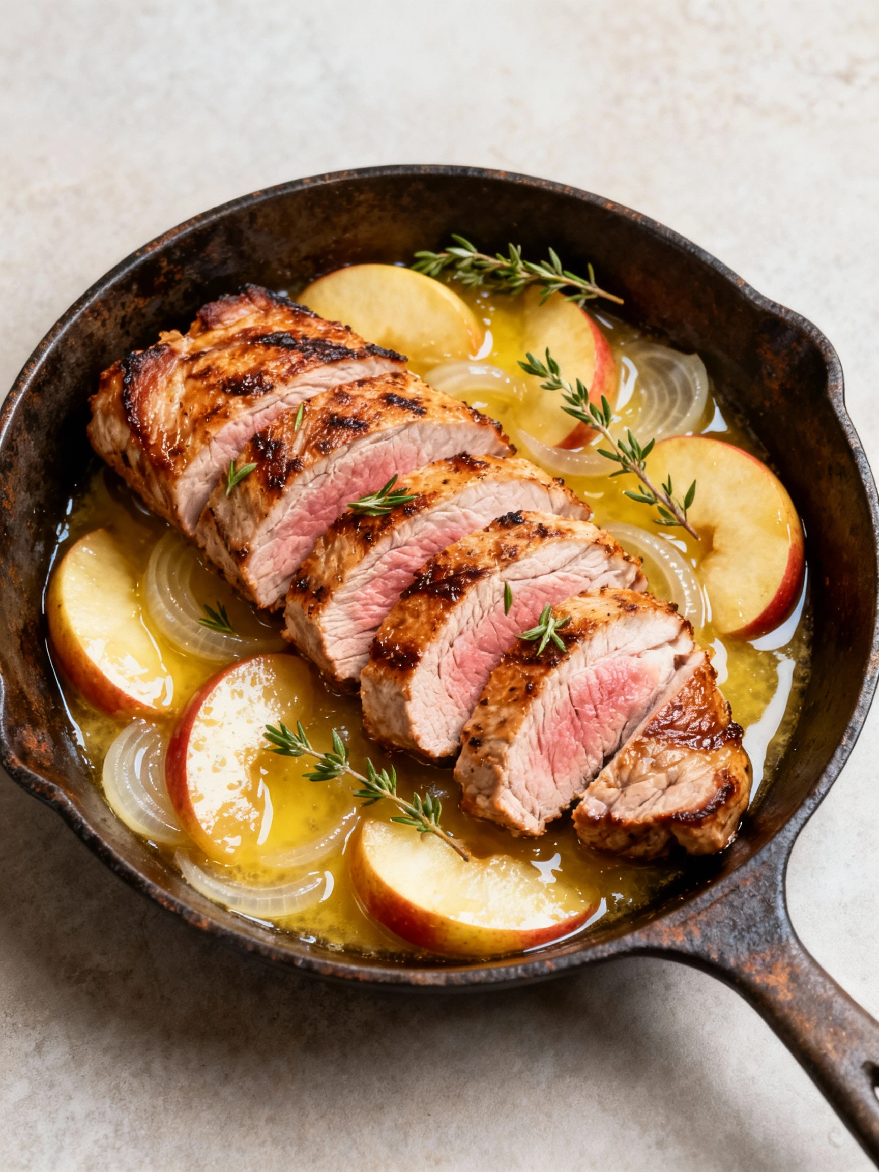Pork Tenderloin with Apples finished