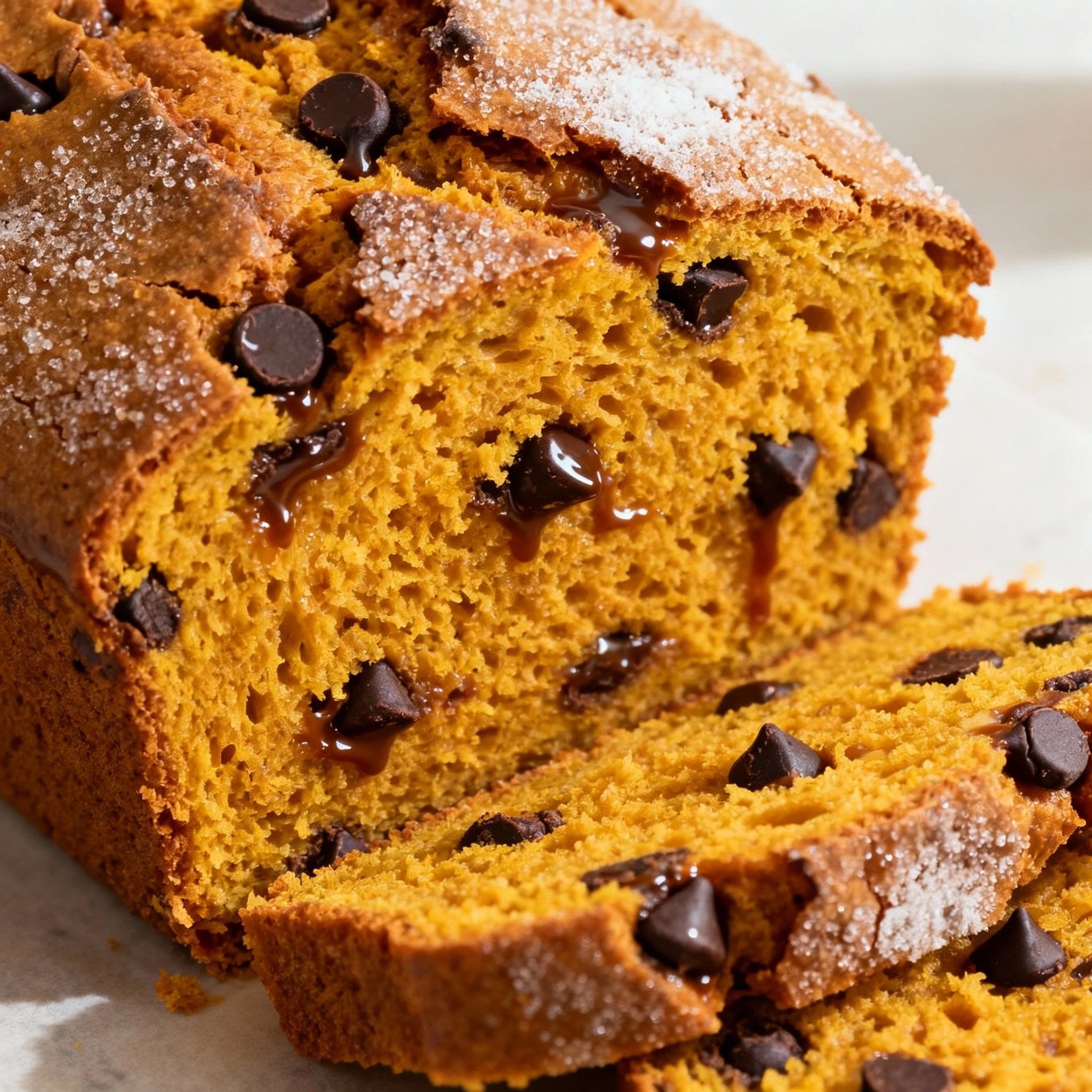 The only thing better than pumpkin bread is pumpkin bread with chocolate chips finished
