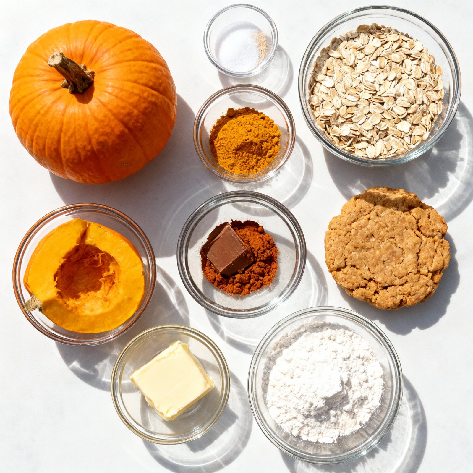 Pumpkin Oatmeal Cookies ingredients