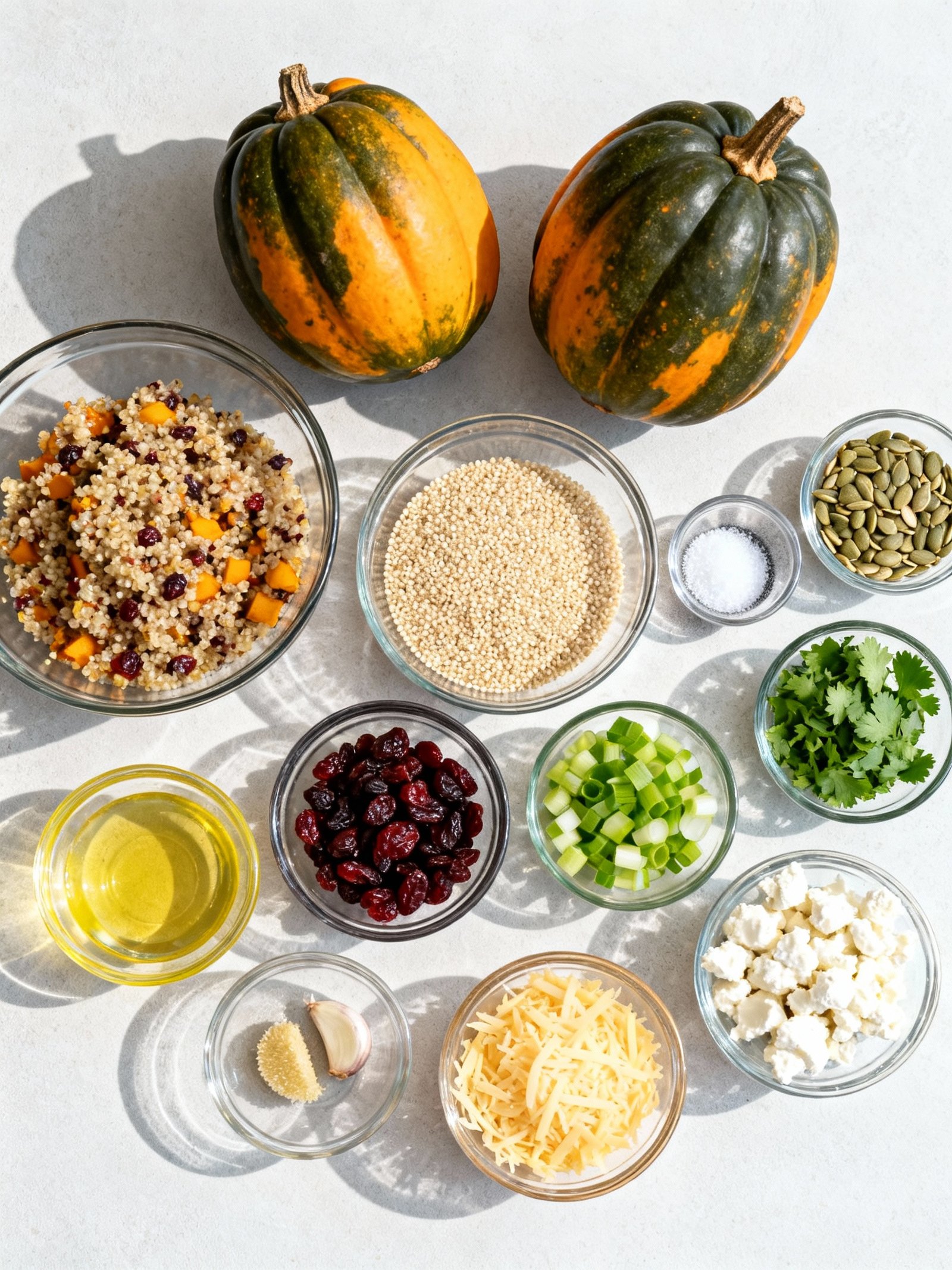 Recipe Title: Quinoa-Stuffed Acorn Squash ingredients