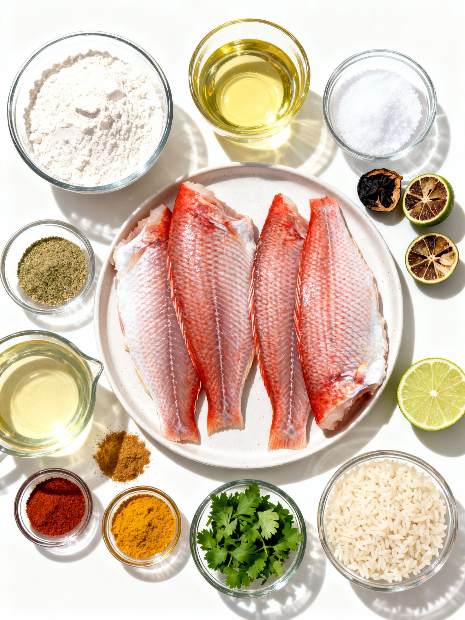 Red snapper fish and dried lime flavor and rice recipe🔥🐬#fish #food #recipe #shorts ingredients