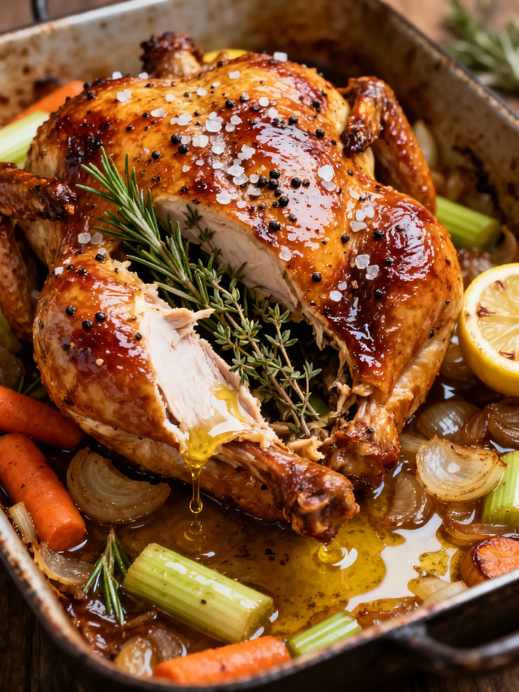 Roast Chicken with Herbs finished