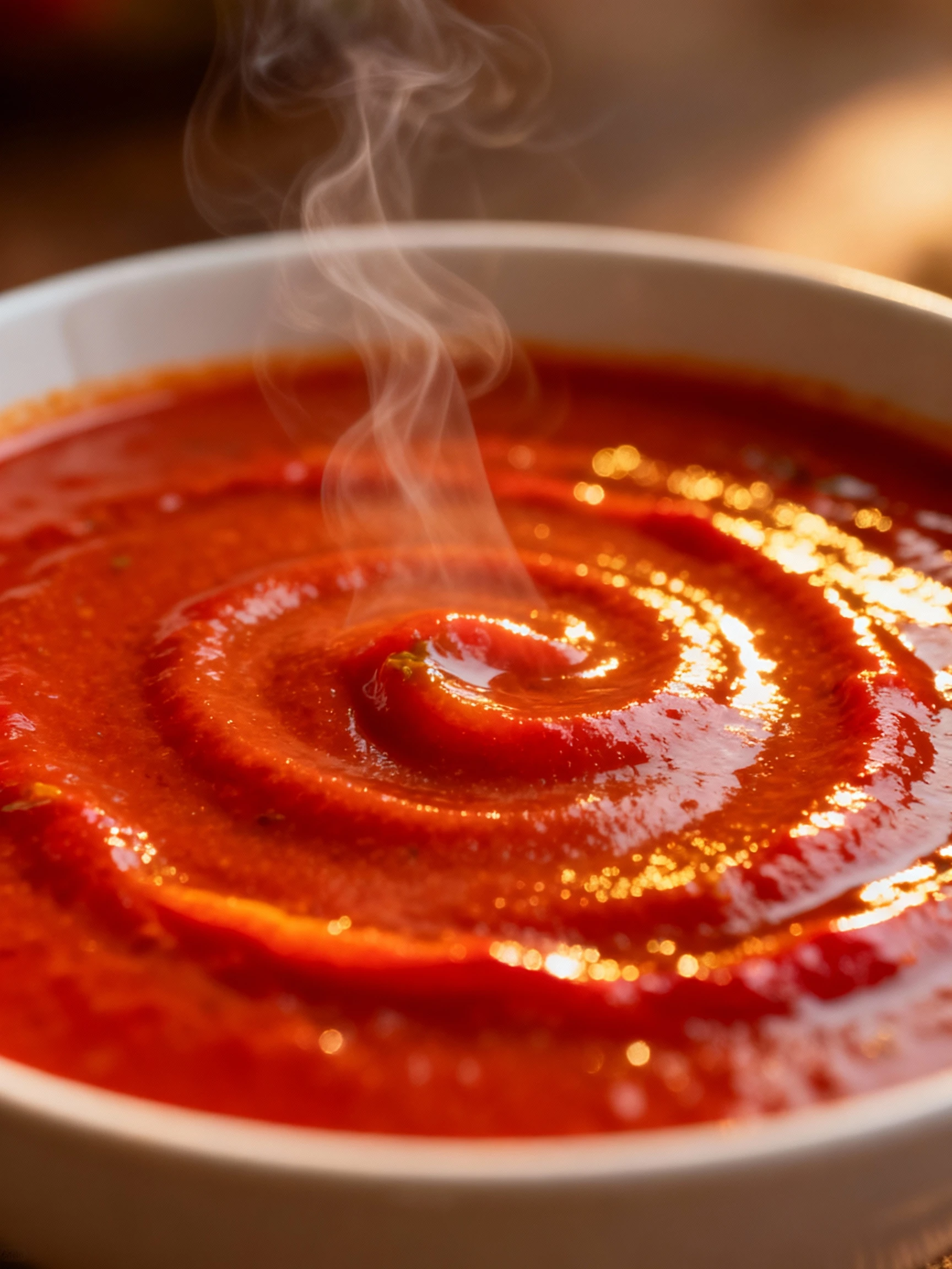 Roasted Red Pepper Soup finished