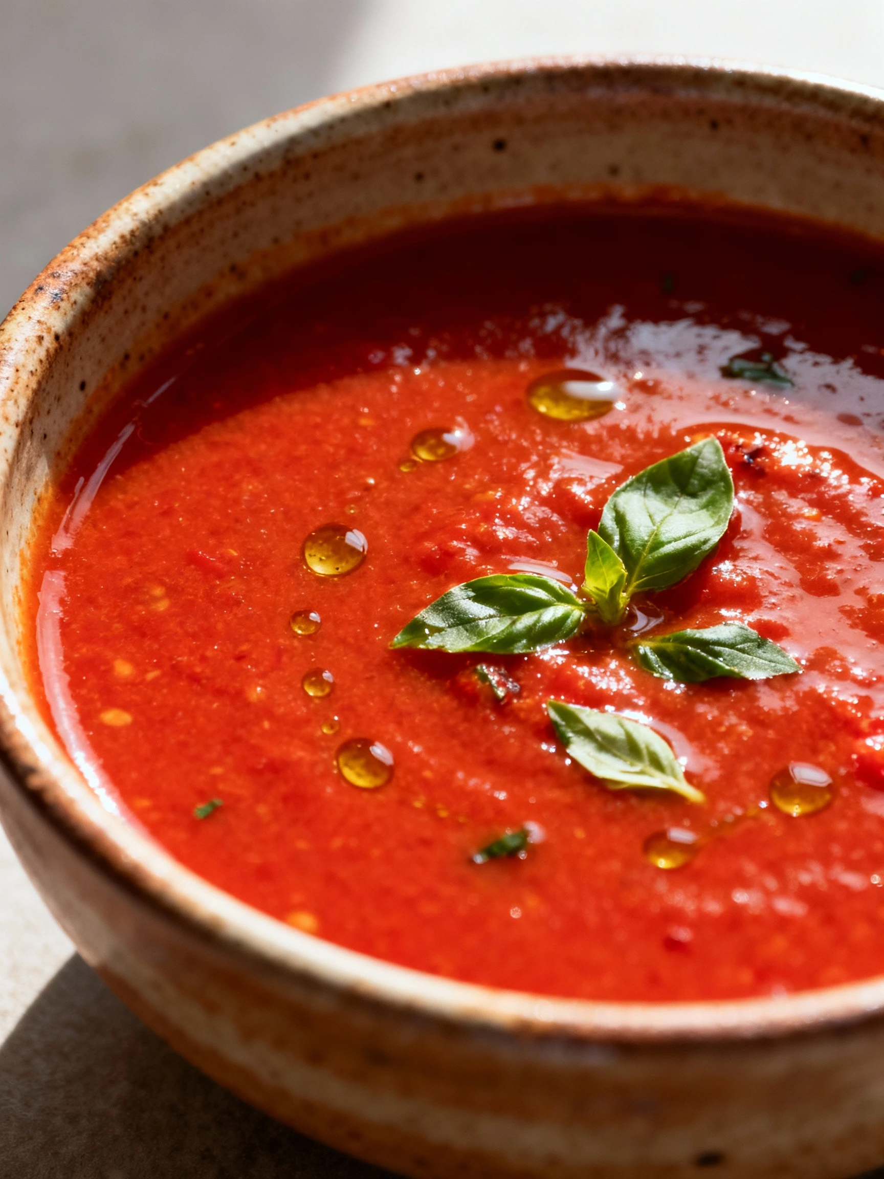 Roasted Tomato Basil Soup finished