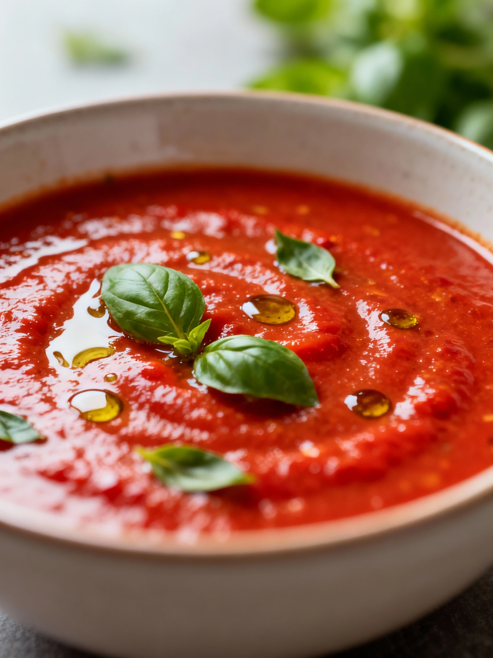 Roasted Tomato Basil Soup finished