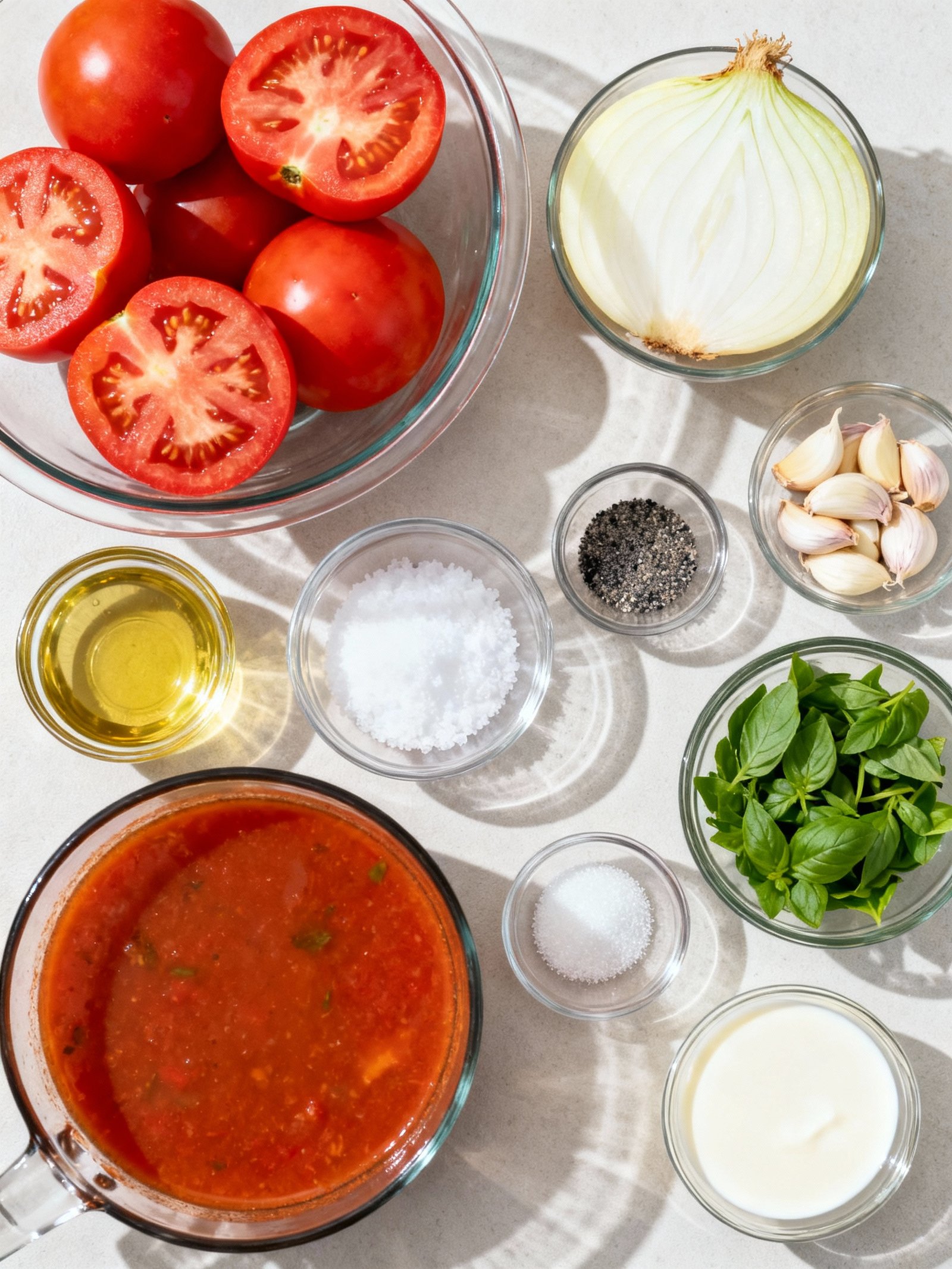 Roasted Tomato Basil Soup ingredients