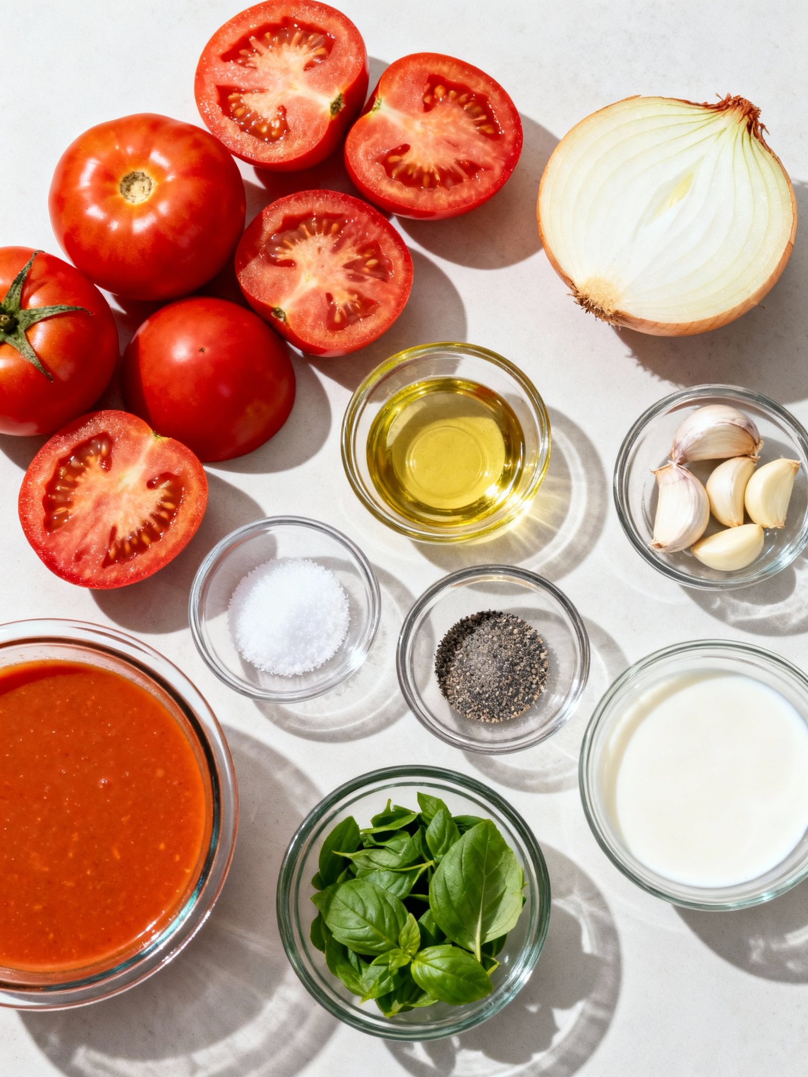 Roasted Tomato Basil Soup ingredients