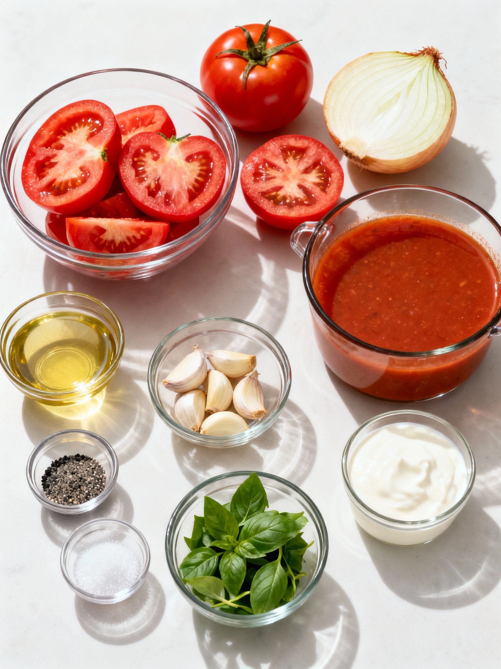 Roasted Tomato Basil Soup ingredients