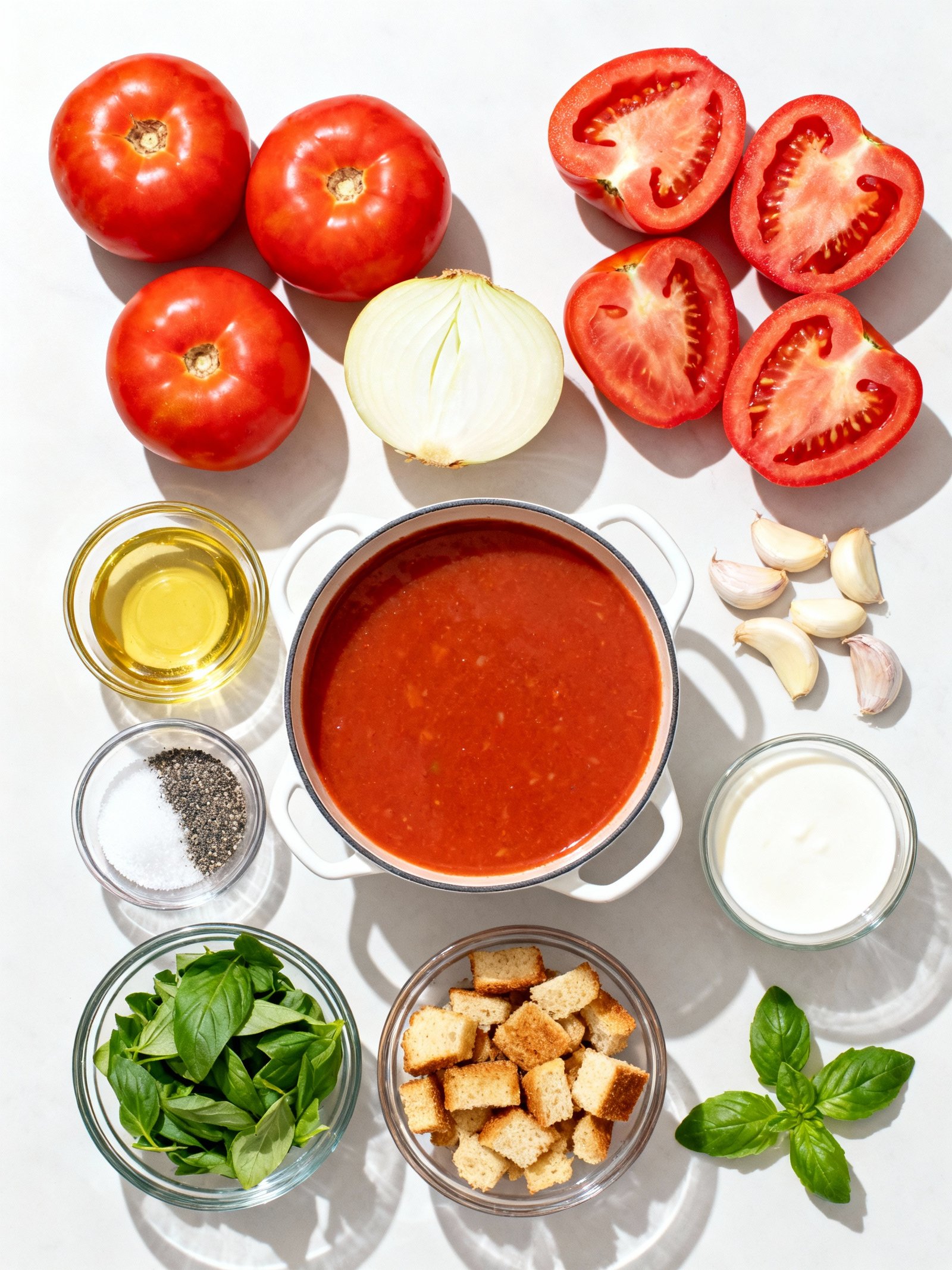 Roasted Tomato Basil Soup ingredients